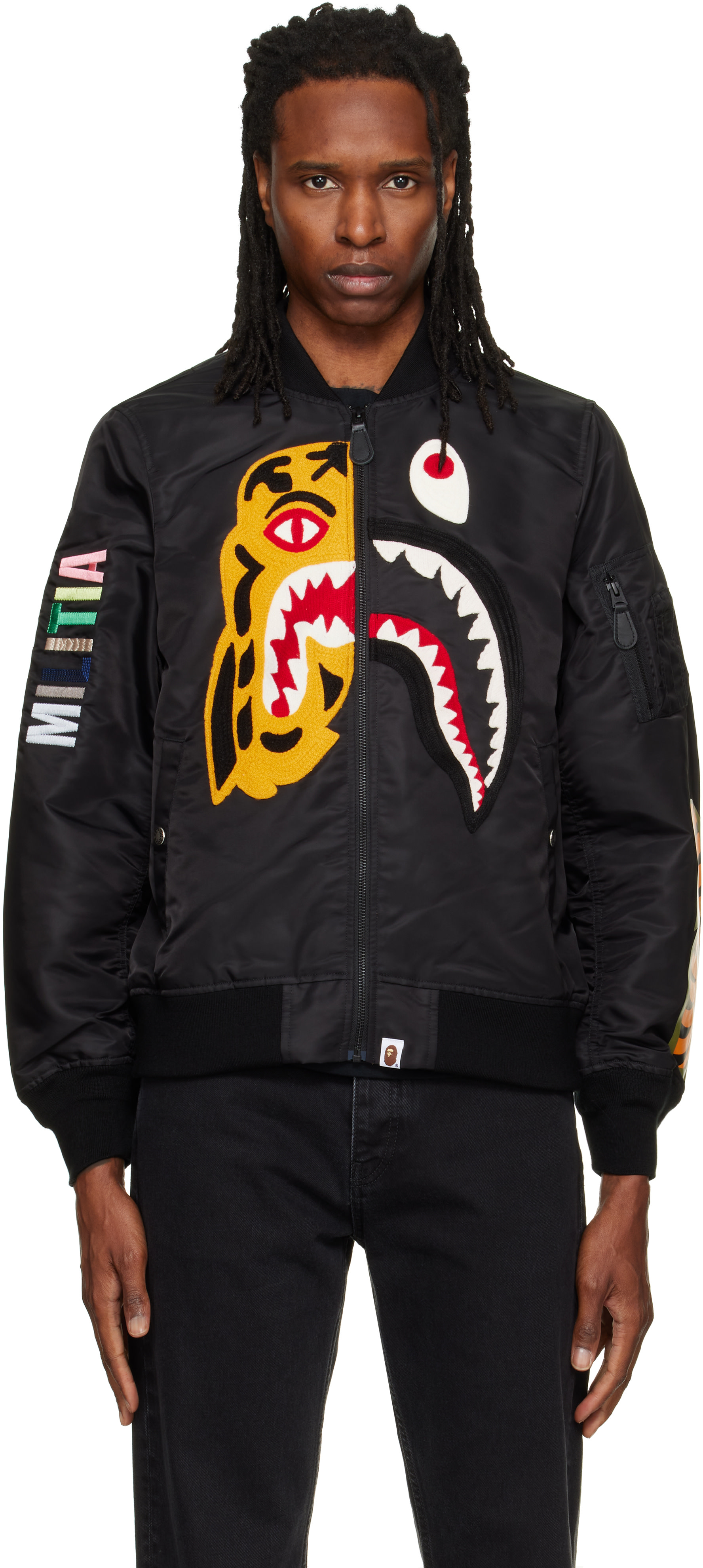BAPE - Black Tiger Shark Bomber Jacket