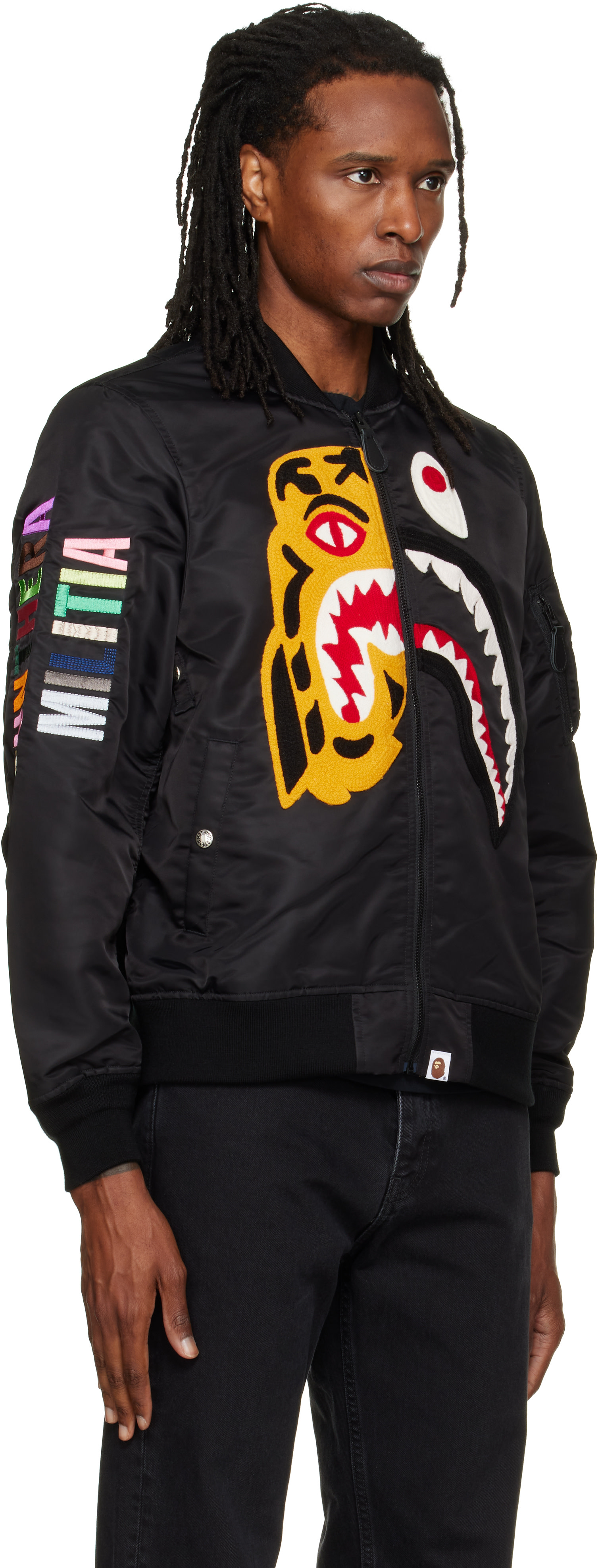 BAPE - Black Tiger Shark Bomber Jacket