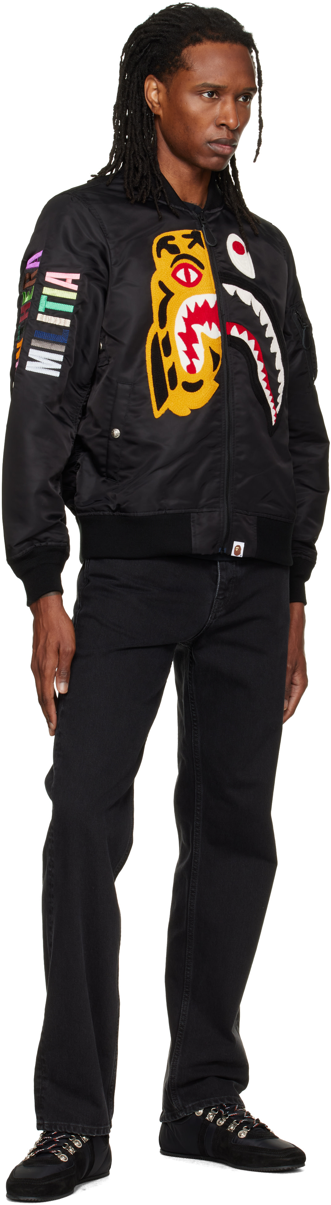 BAPE - Black Tiger Shark Bomber Jacket