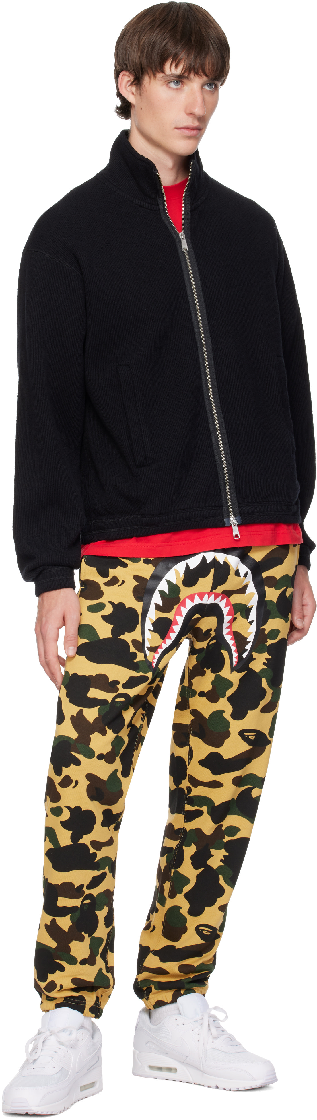 BAPE - Yellow 1st Camo Shark Sweatpants