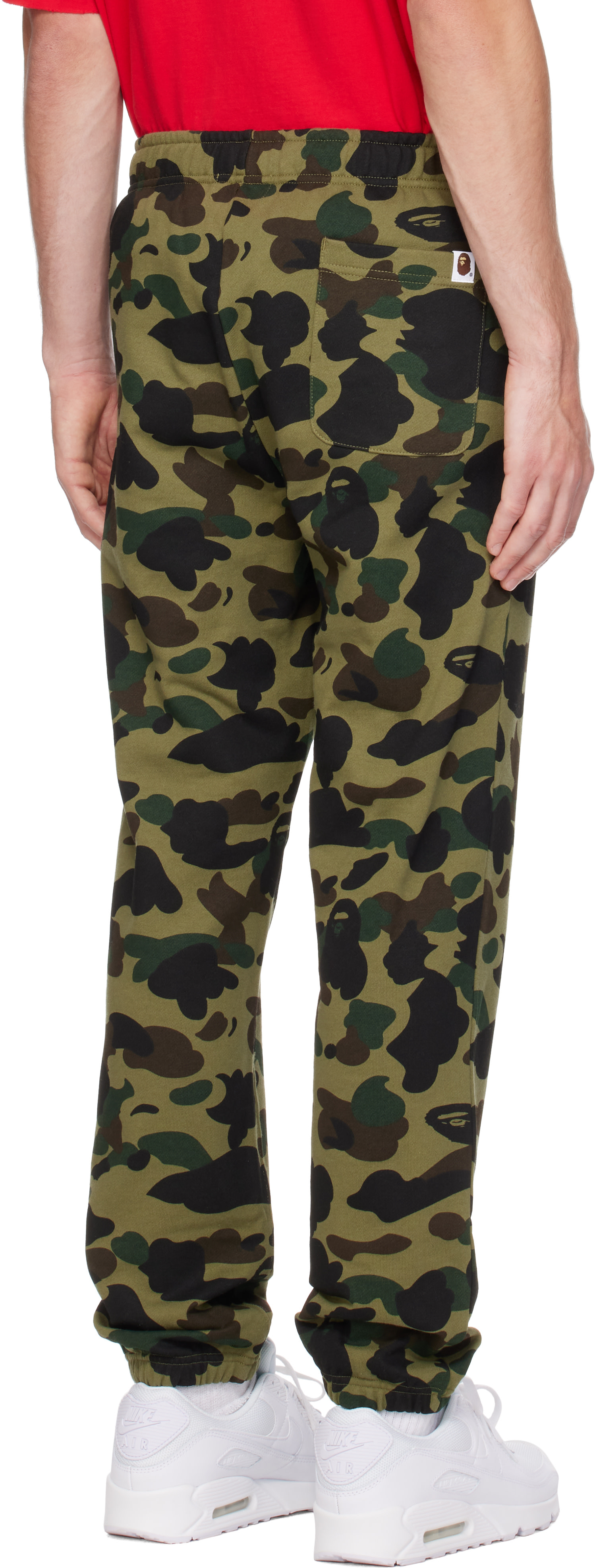 BAPE - Green 1st Camo Shark Sweatpants