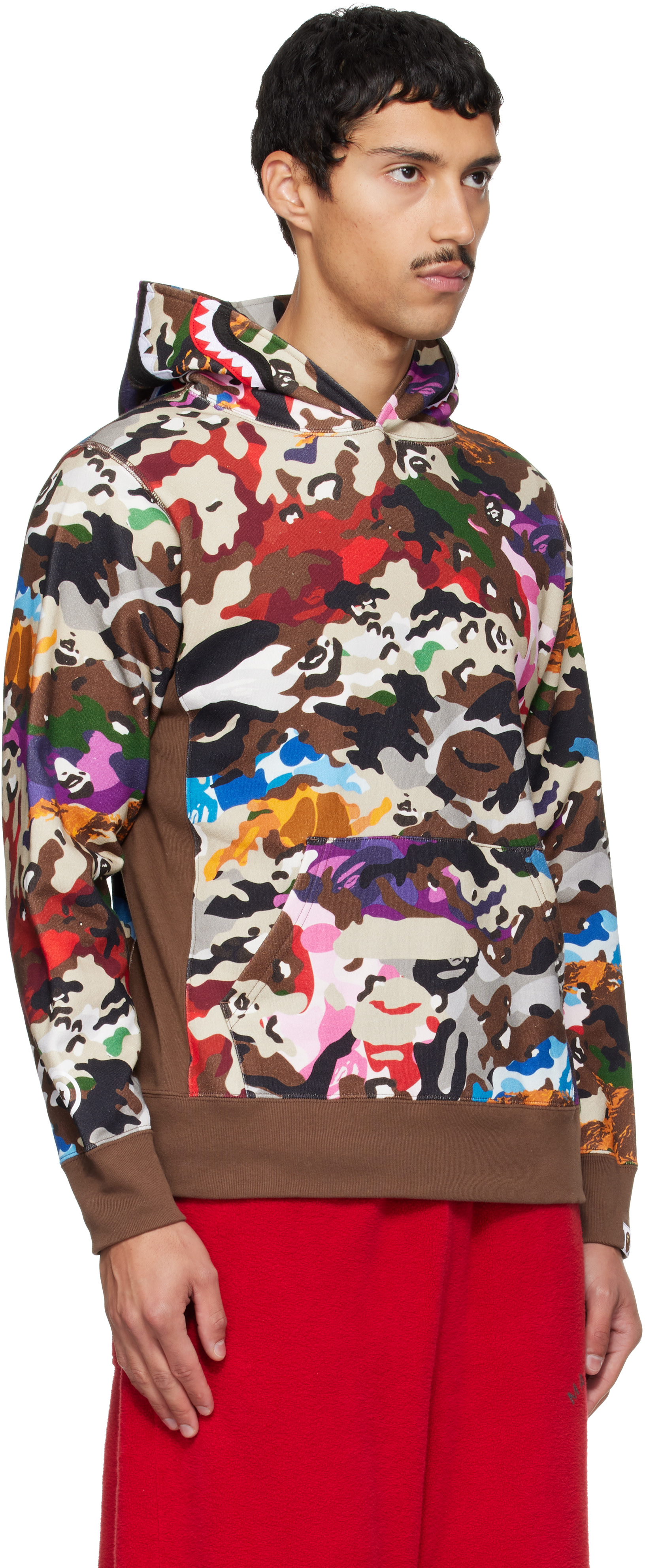 BAPE - Multicolor Hybrid Camo Shark Pullover Hoodie