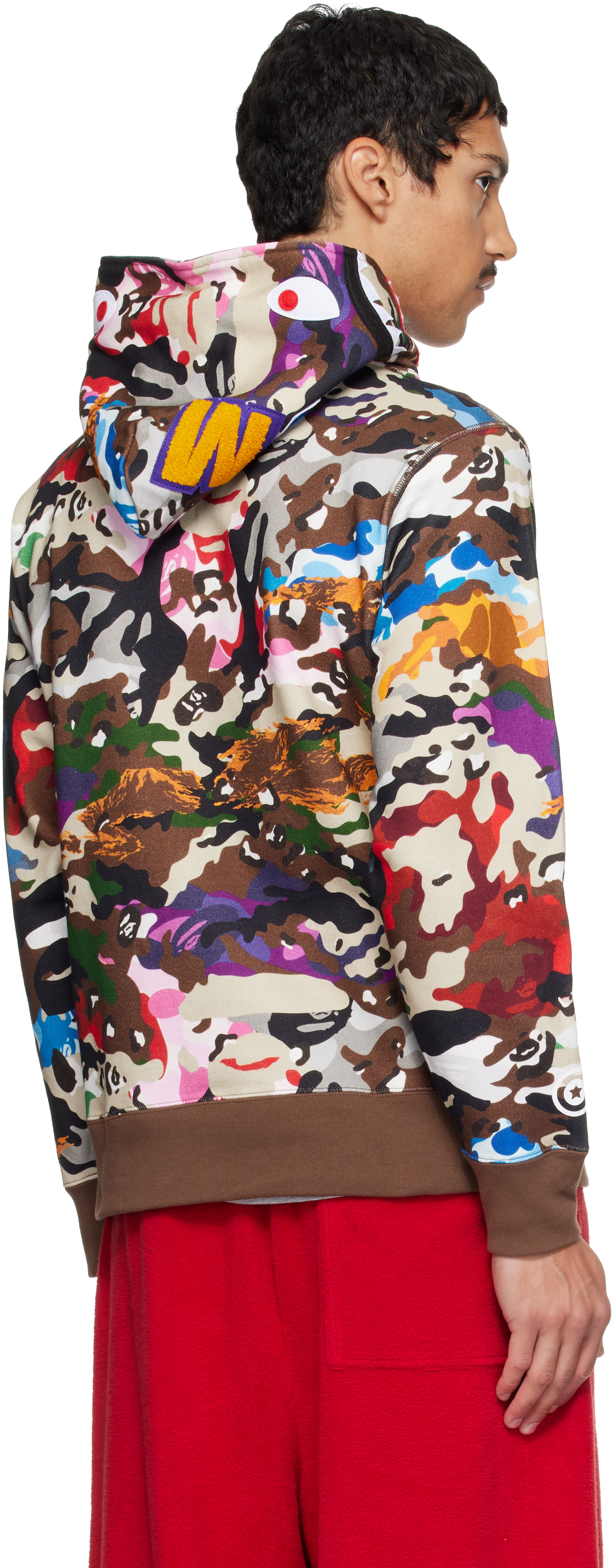 BAPE - Multicolor Hybrid Camo Shark Pullover Hoodie