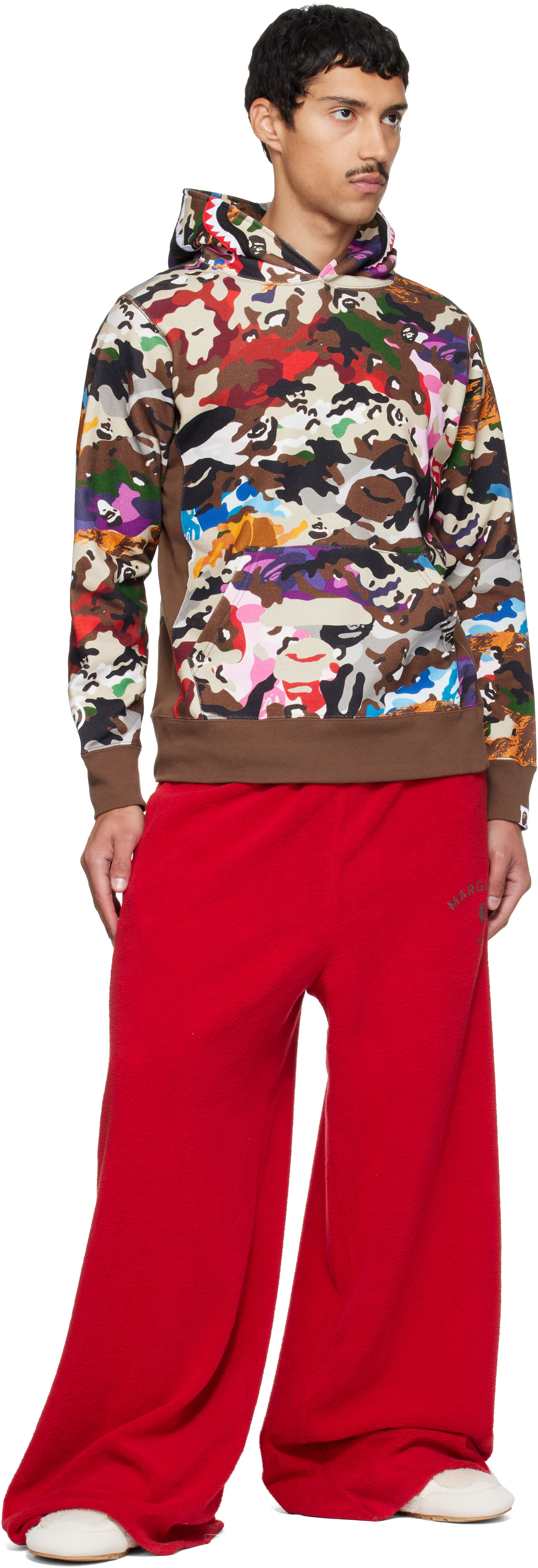 BAPE - Multicolor Hybrid Camo Shark Pullover Hoodie