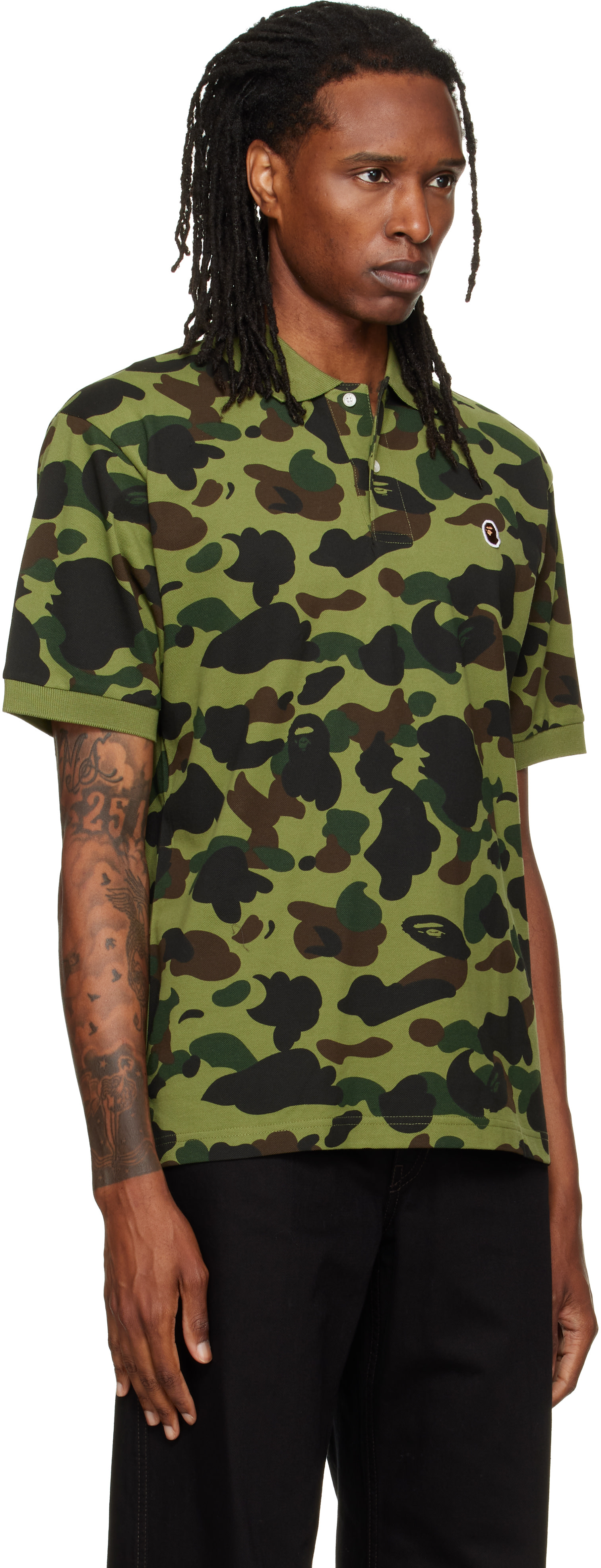BAPE - グリーン 1st Camo One Point ポロシャツ