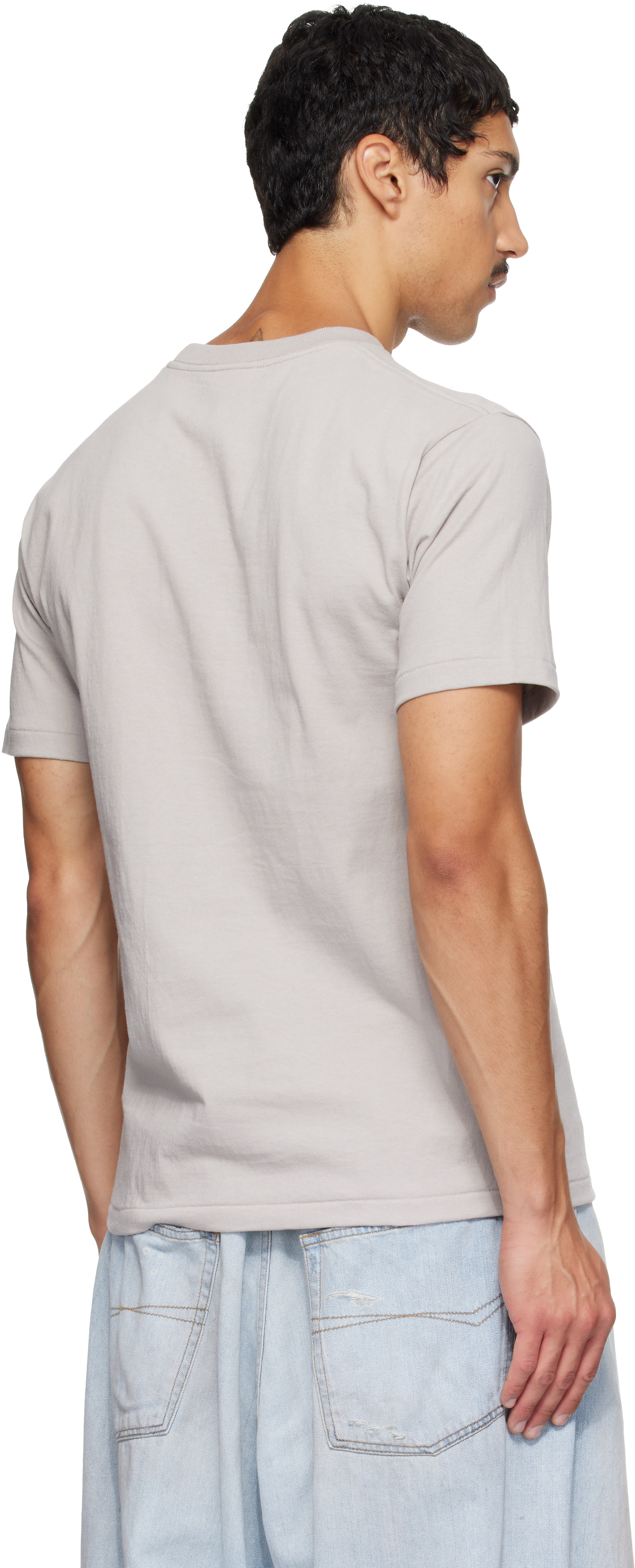 BAPE - T-shirt gris à logo