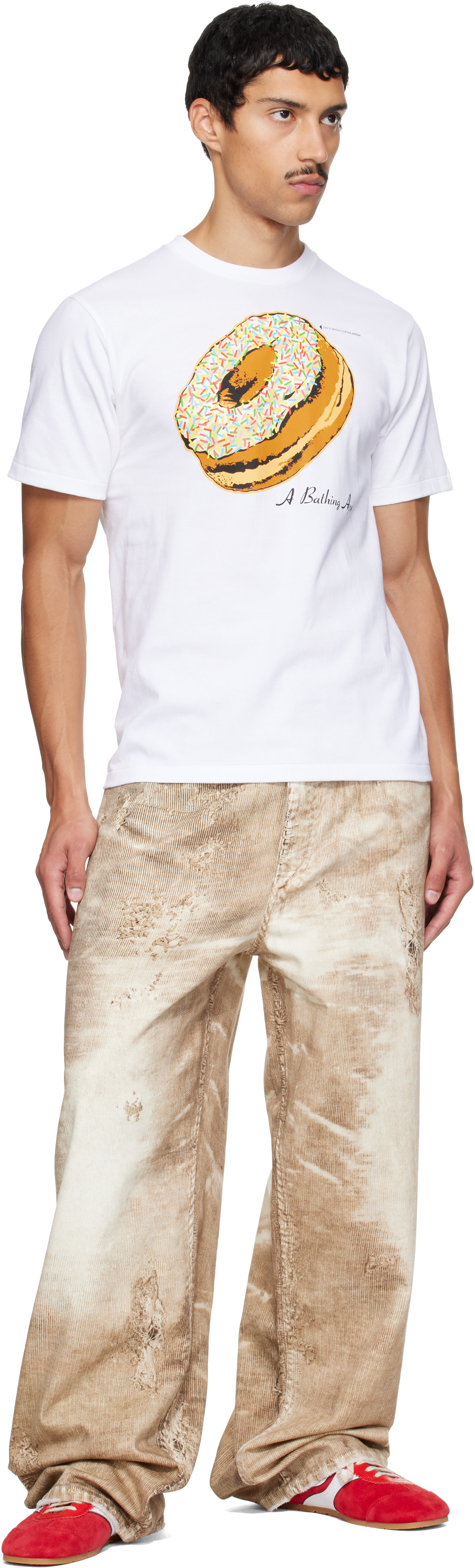 BAPE - T-shirt blanc à image