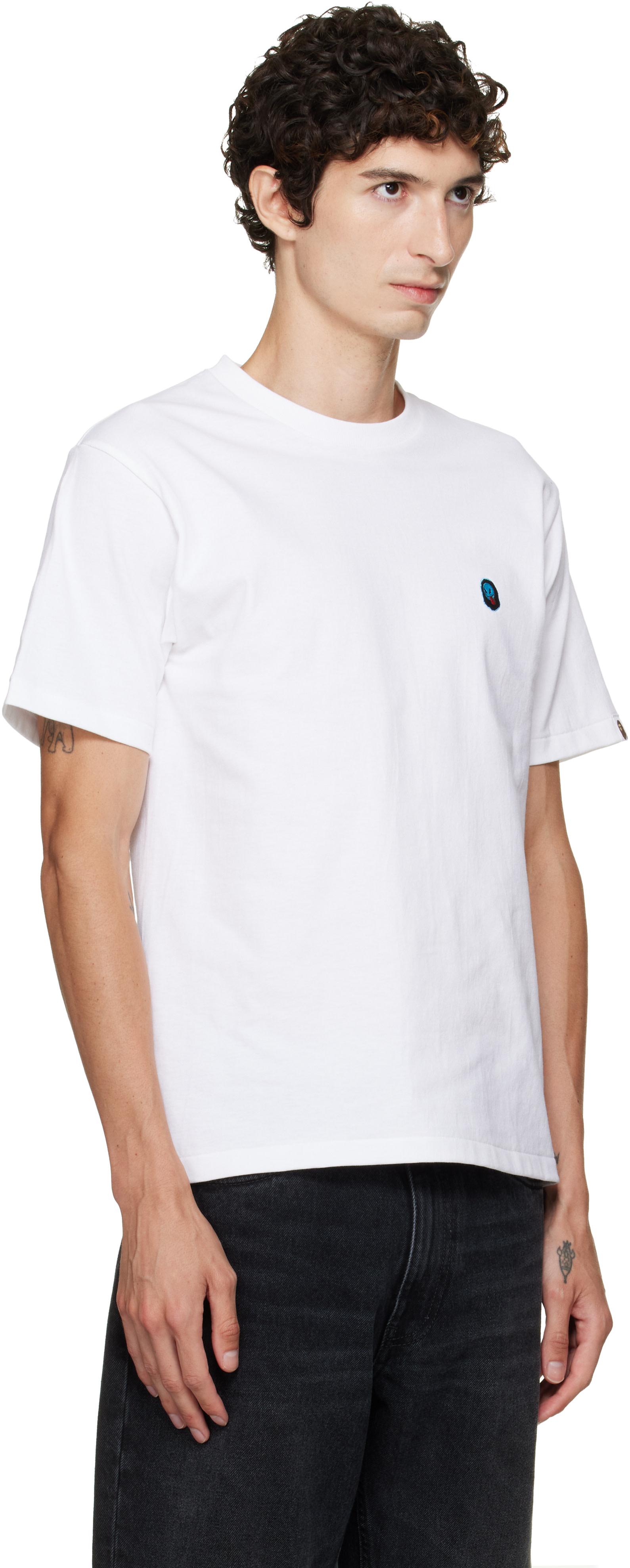 BAPE - ホワイト Ape Ghost ワンポイントTシャツ