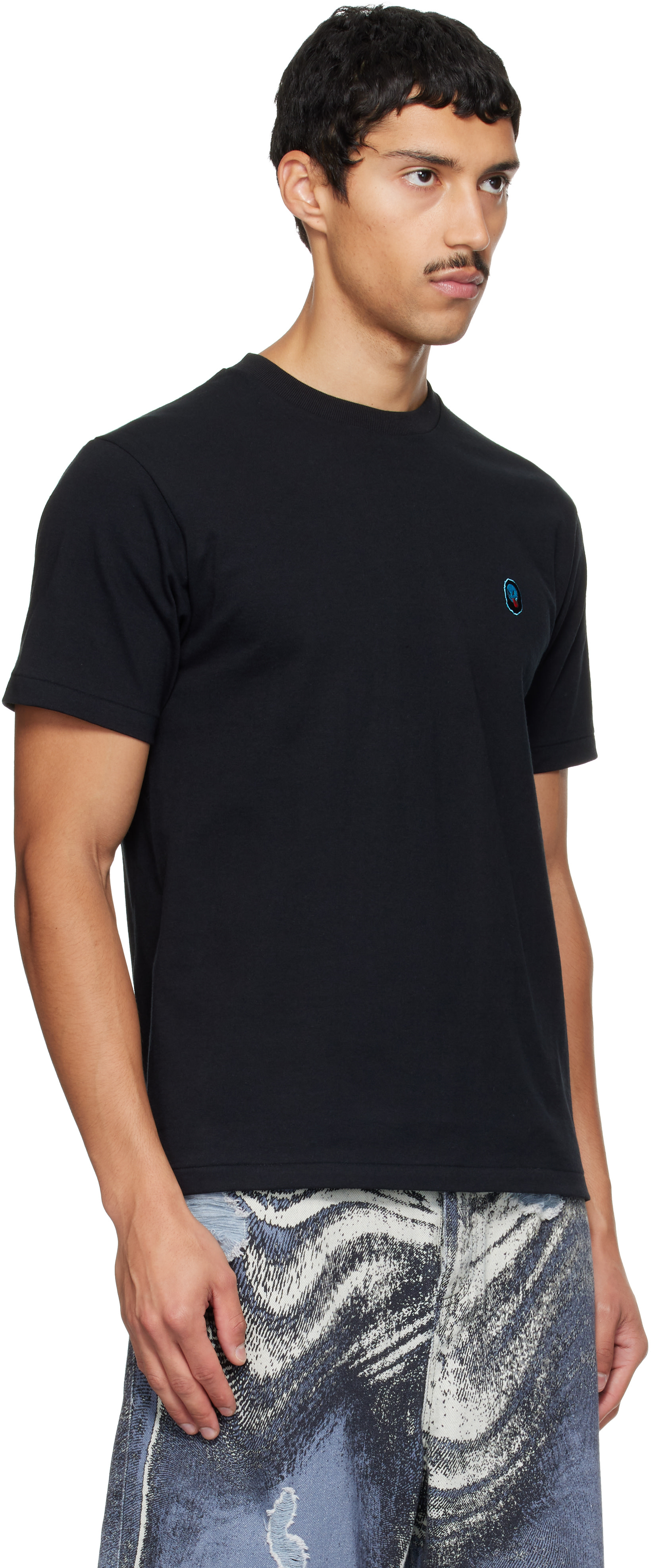 BAPE - ブラック Ape Ghost ワンポイントTシャツ