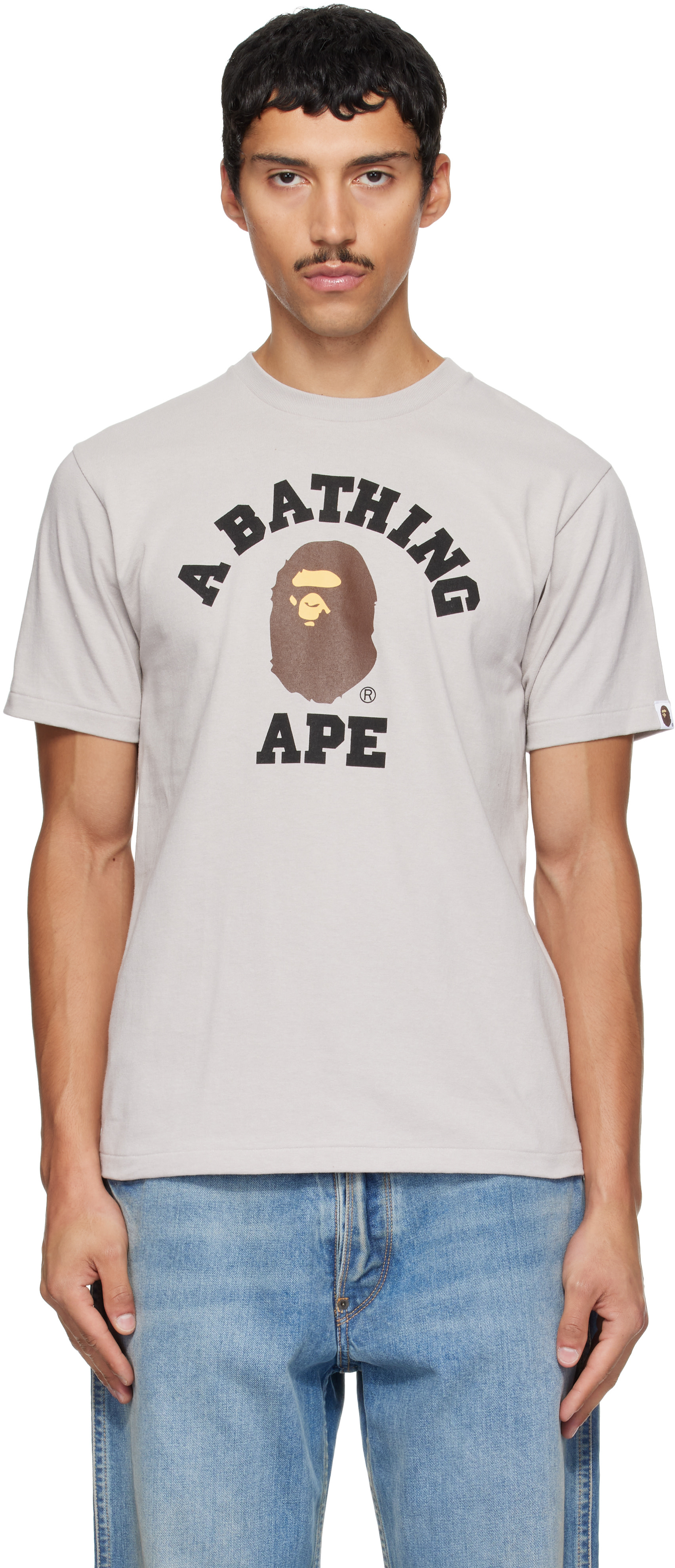 BAPE - グレー College Tシャツ