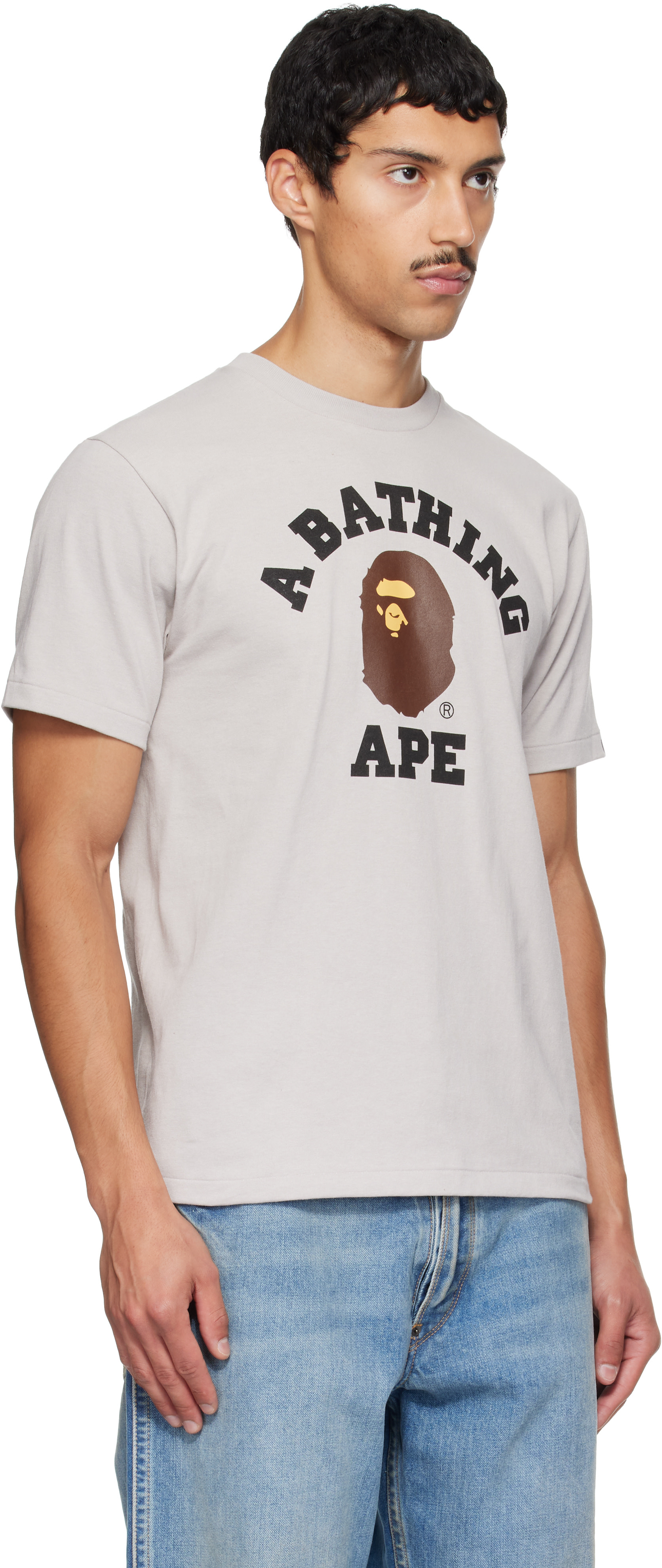 BAPE - グレー College Tシャツ