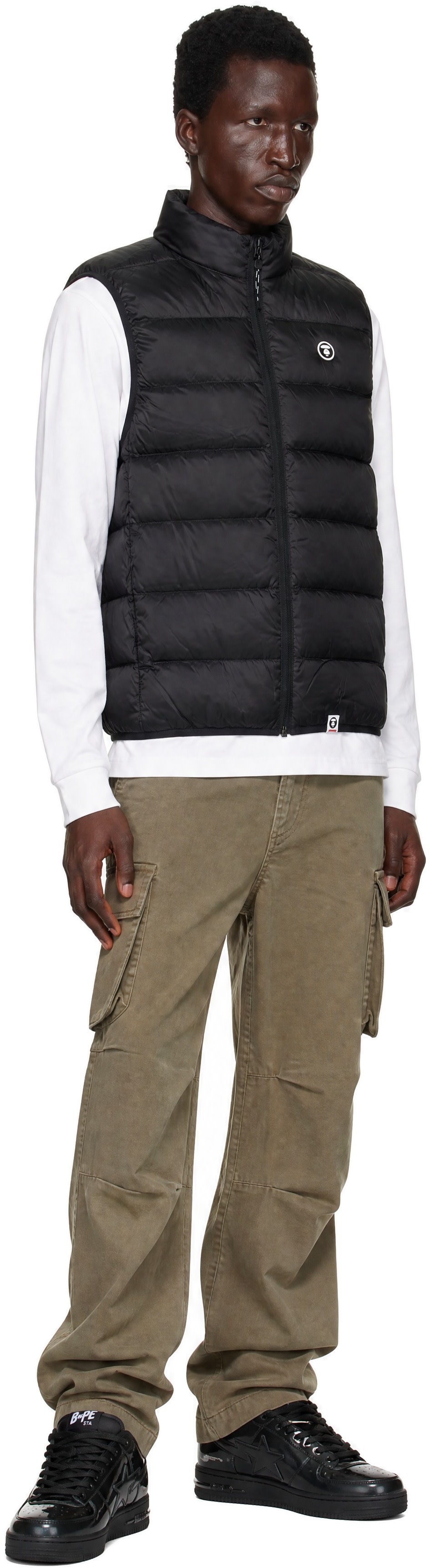 AAPE by A Bathing Ape - Black 'AAPENOW' Down Vest