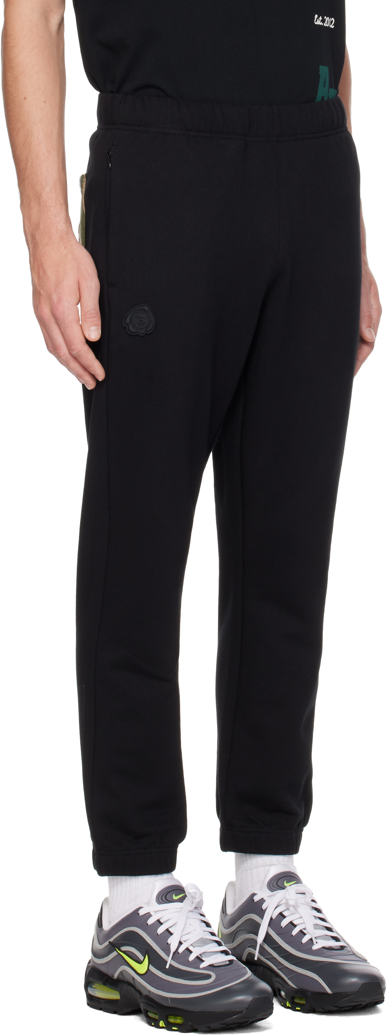 AAPE by A Bathing Ape - Black Basic Sweatpants
