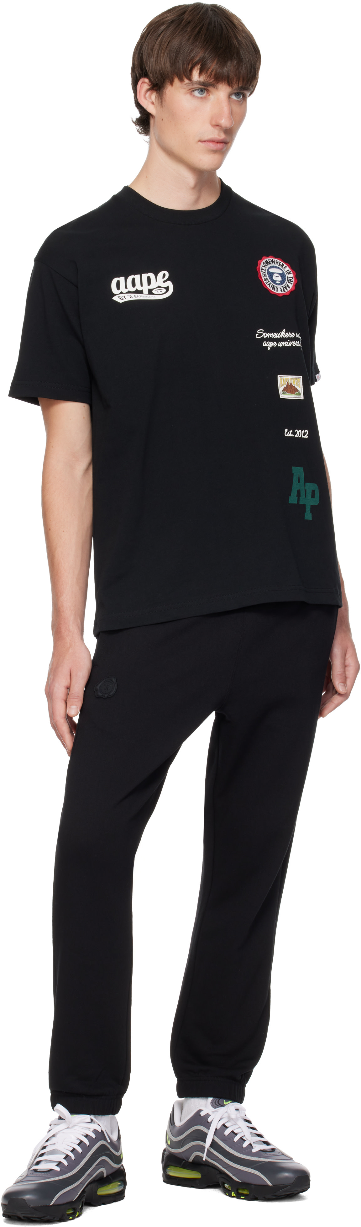 AAPE by A Bathing Ape - Black Basic Sweatpants