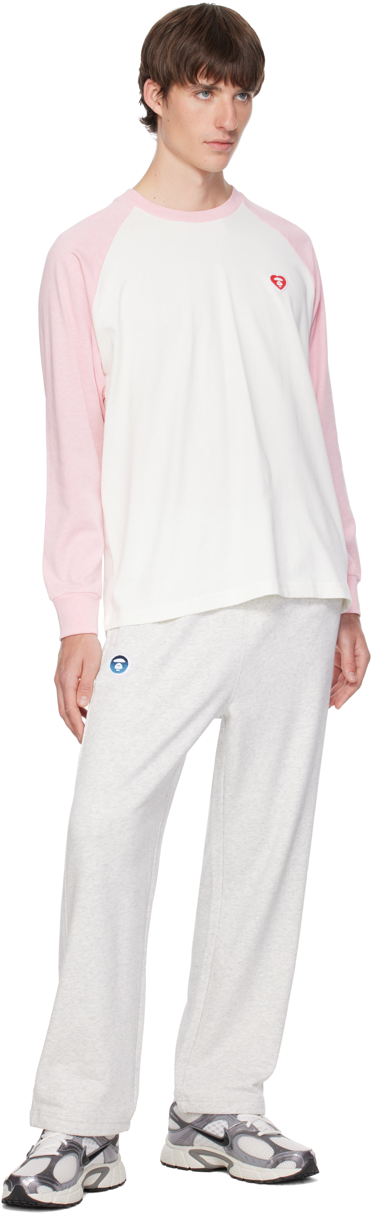 AAPE by A Bathing Ape - Gray 'AAPENOW' Moonface Sweatpants