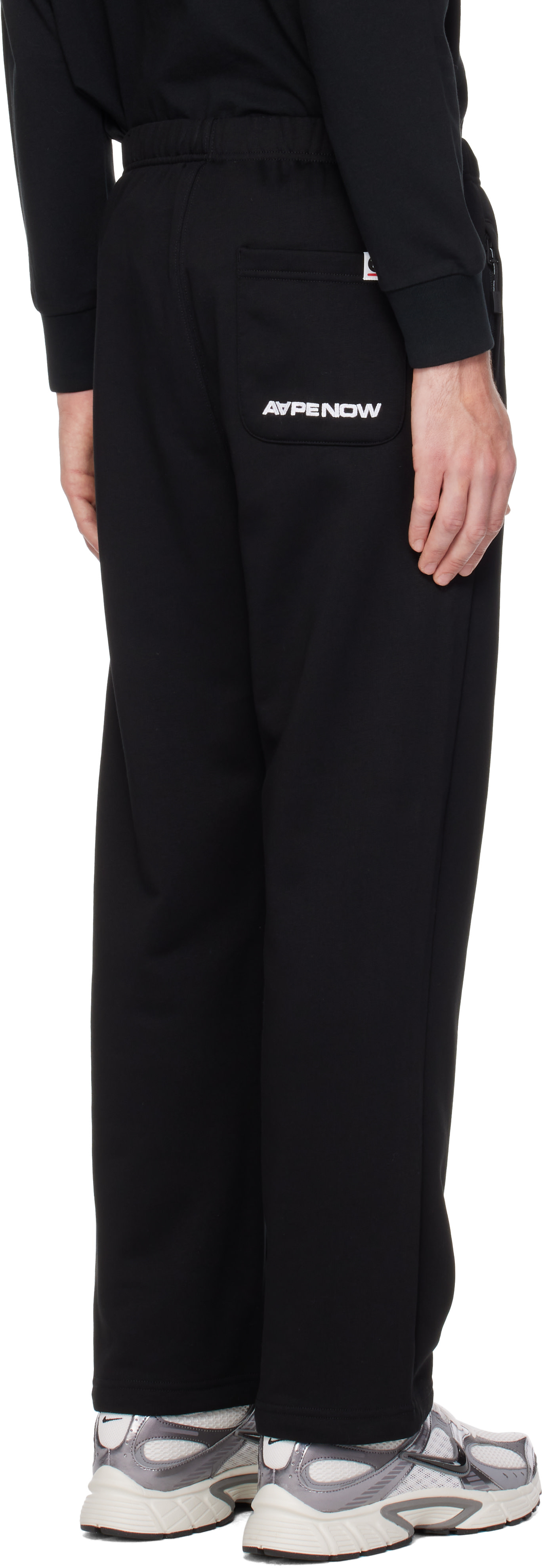 AAPE by A Bathing Ape - Black 'AAPENOW' Moonface Sweatpants