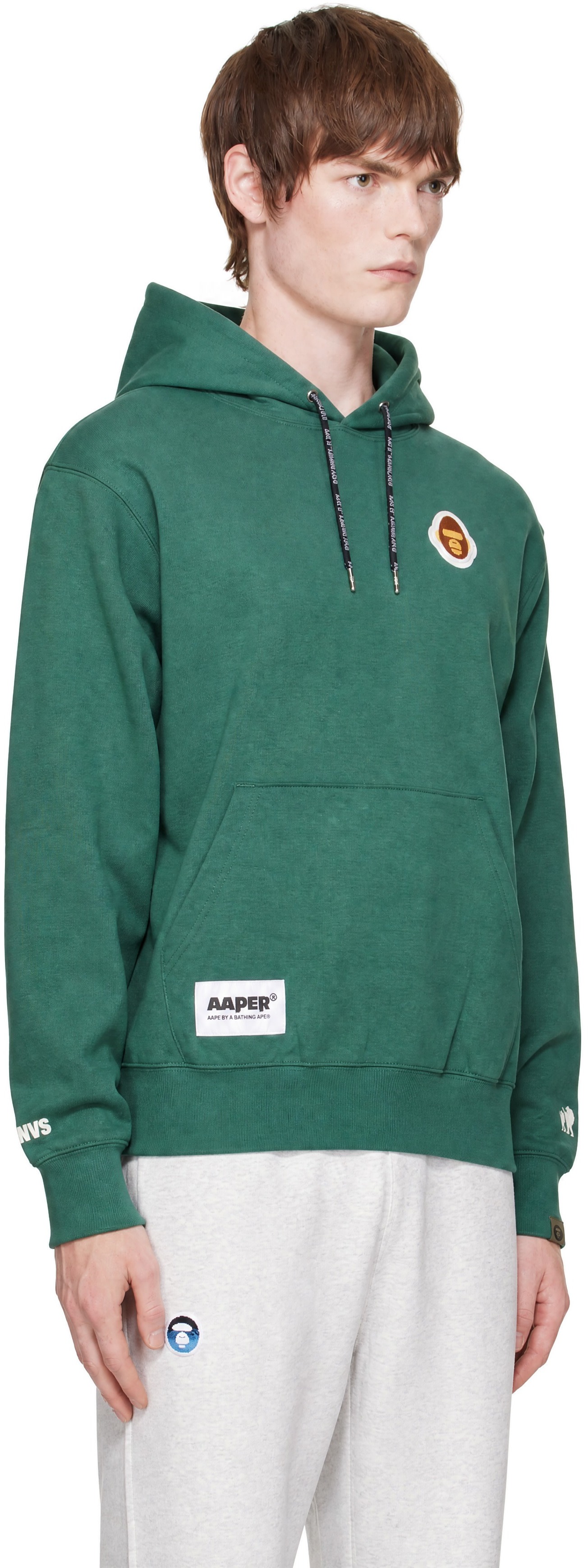 AAPE by A Bathing Ape - Green Basic 'AAPER' Hoodie