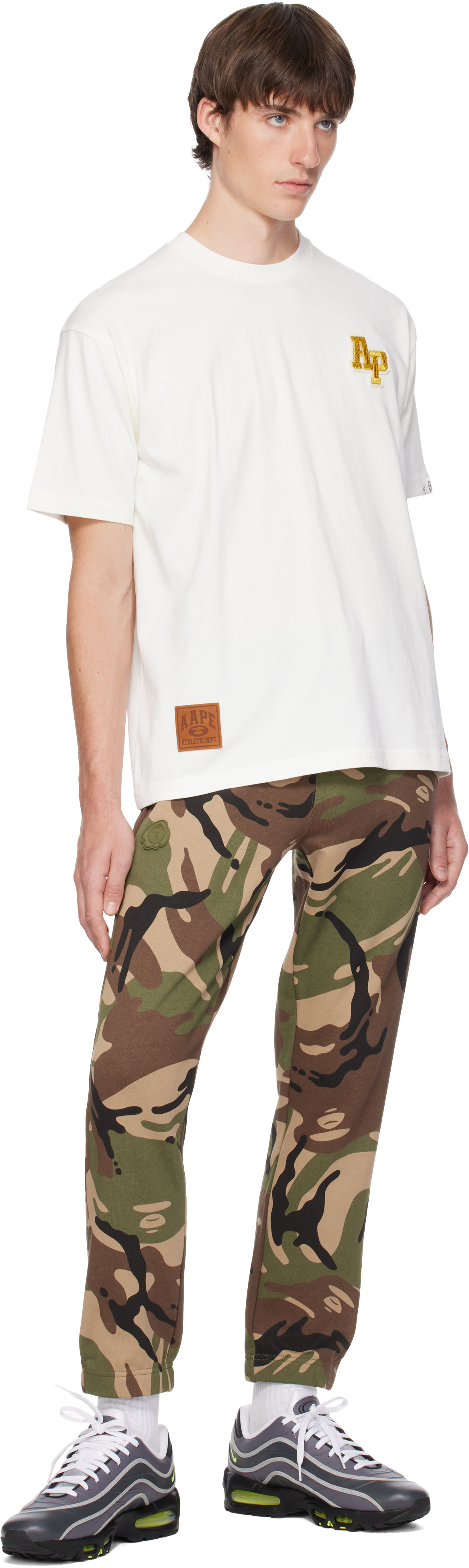 AAPE by A Bathing Ape - White Embroidered Logo T-shirt