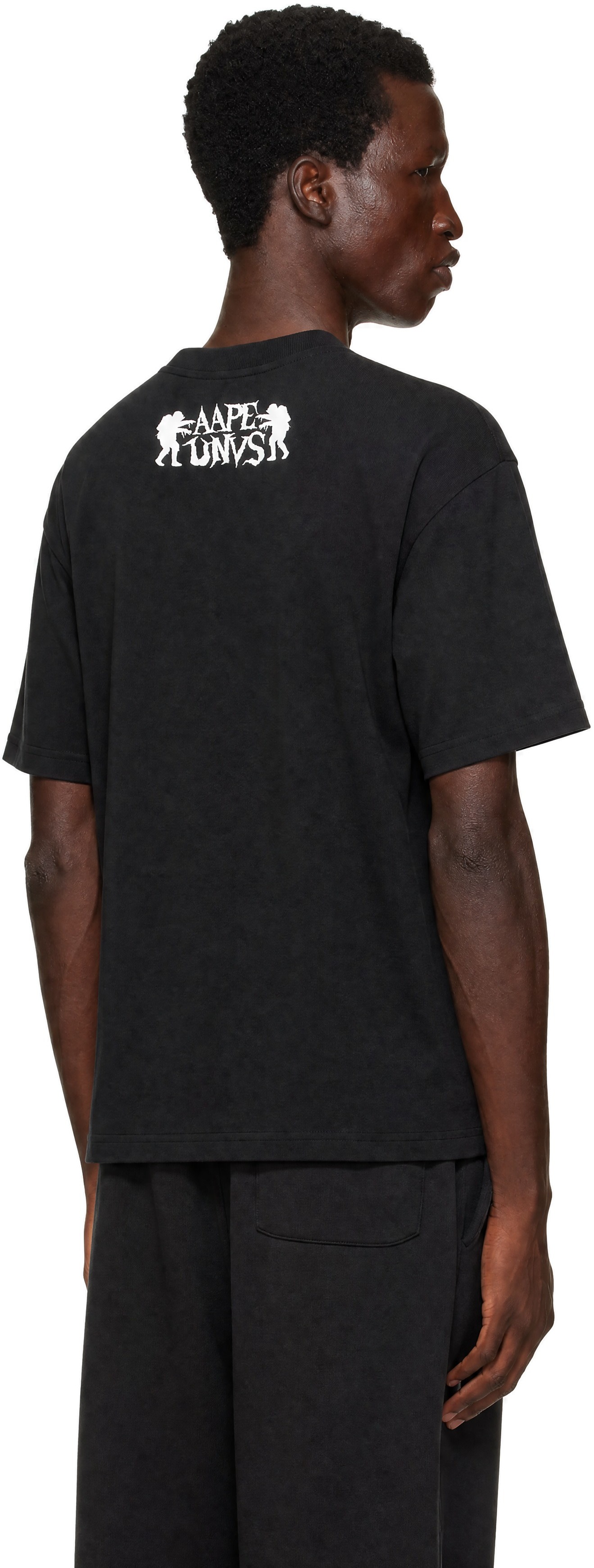 AAPE by A Bathing Ape - ブラック 'AAPEUNVS' Moonface Main Tシャツ