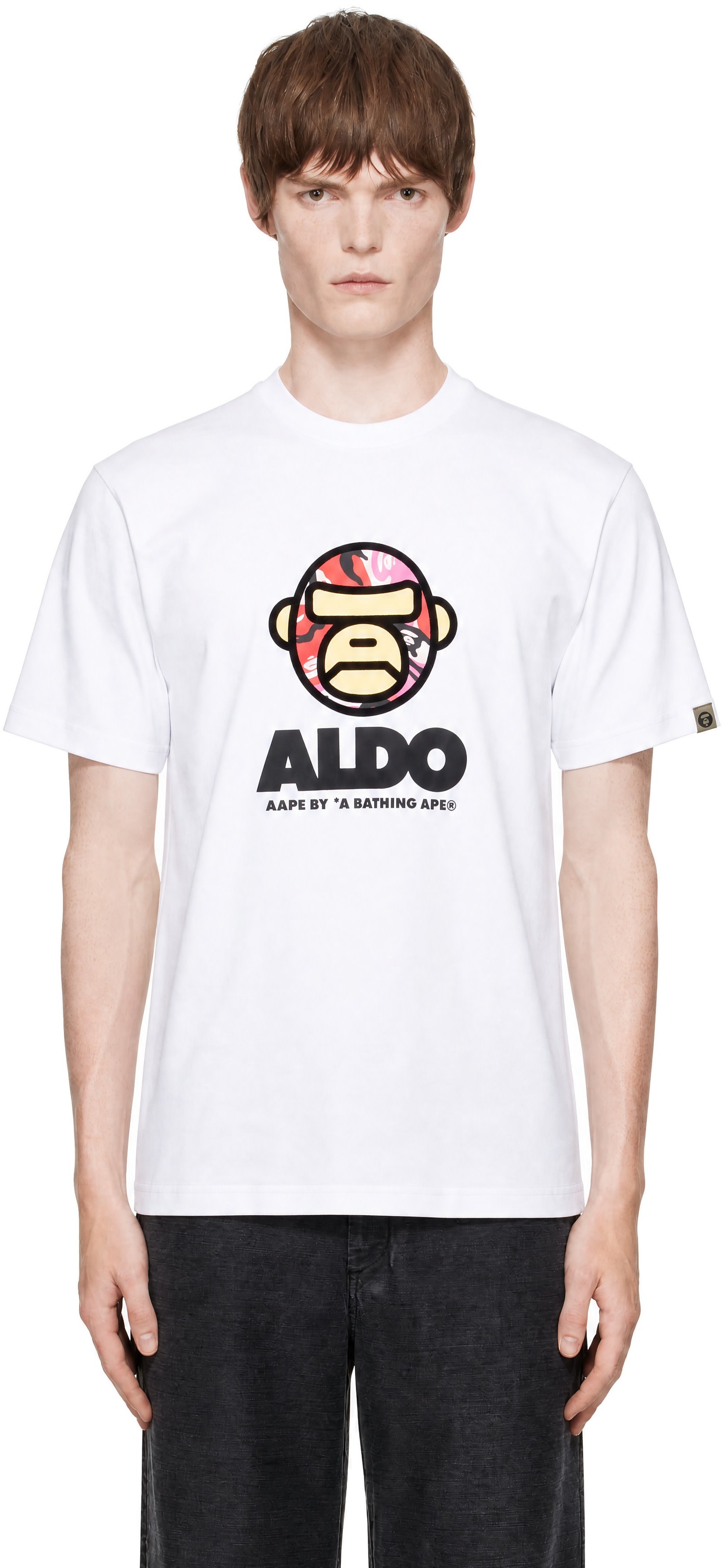 AAPE by A Bathing Ape - White 'AAPER' Aaper Head T-shirt