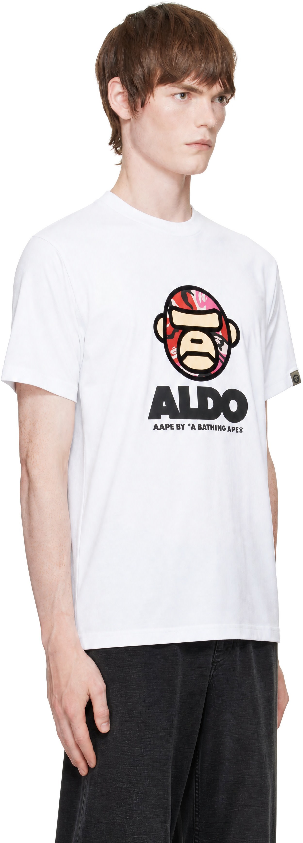 AAPE by A Bathing Ape - White 'AAPER' Aaper Head T-shirt