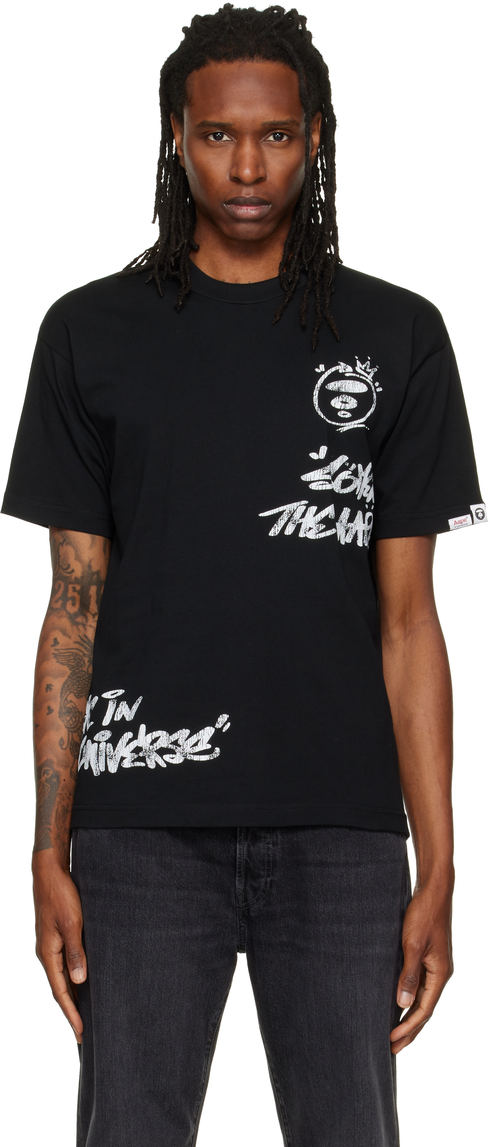 AAPE by A Bathing Ape - Black Basic T-shirt