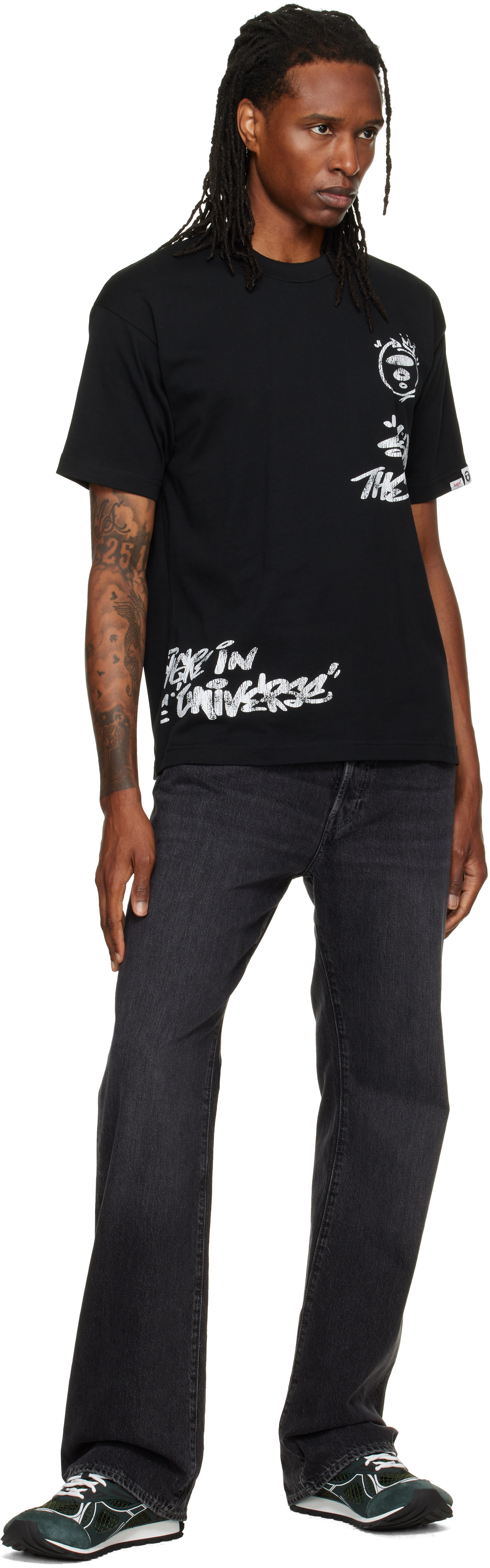 AAPE by A Bathing Ape - Black Basic T-shirt