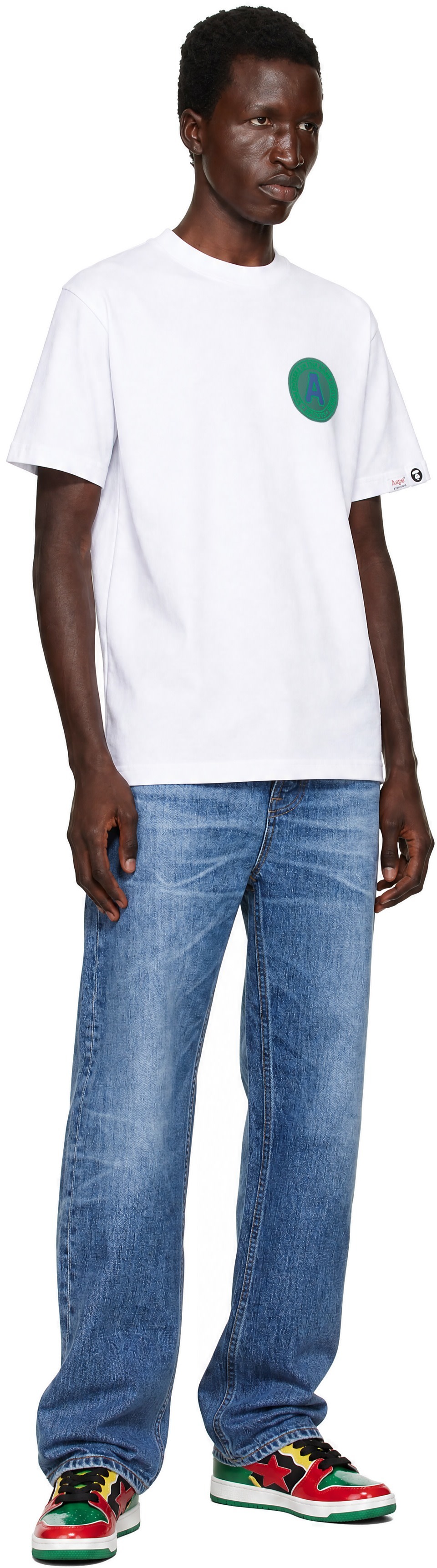 AAPE by A Bathing Ape - T-shirt blanc à logo