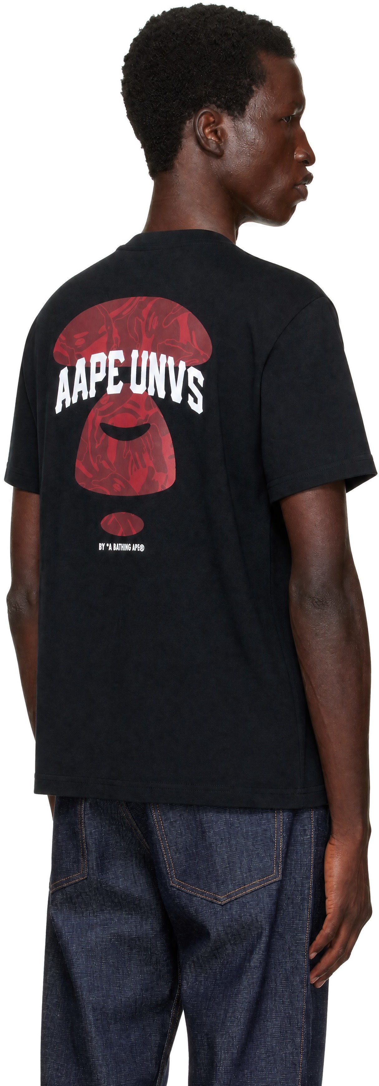 AAPE by A Bathing Ape - Black 'AAPE' Basic T-shirt
