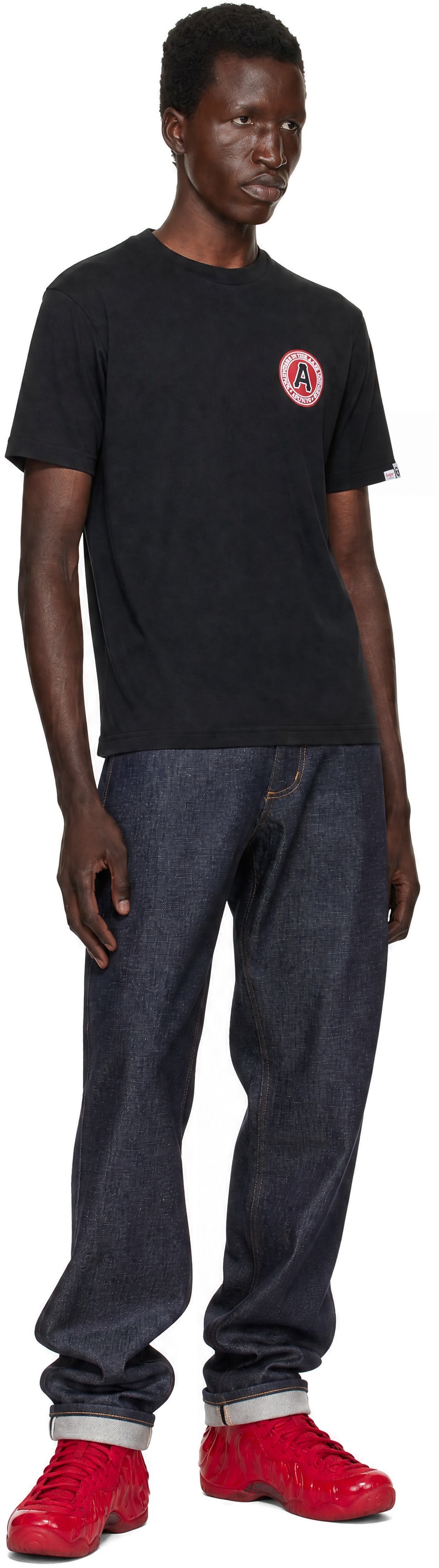AAPE by A Bathing Ape - Black 'AAPE' Basic T-shirt