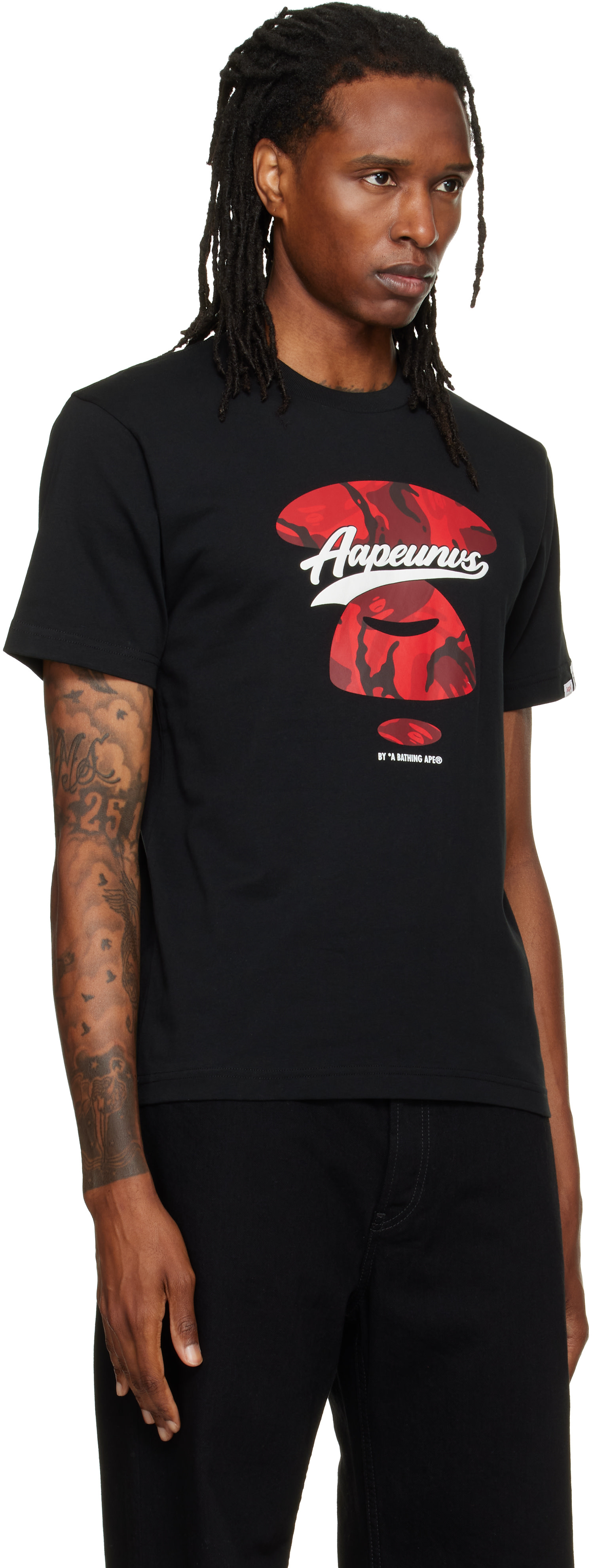 AAPE by A Bathing Ape - Black Basic T-shirt