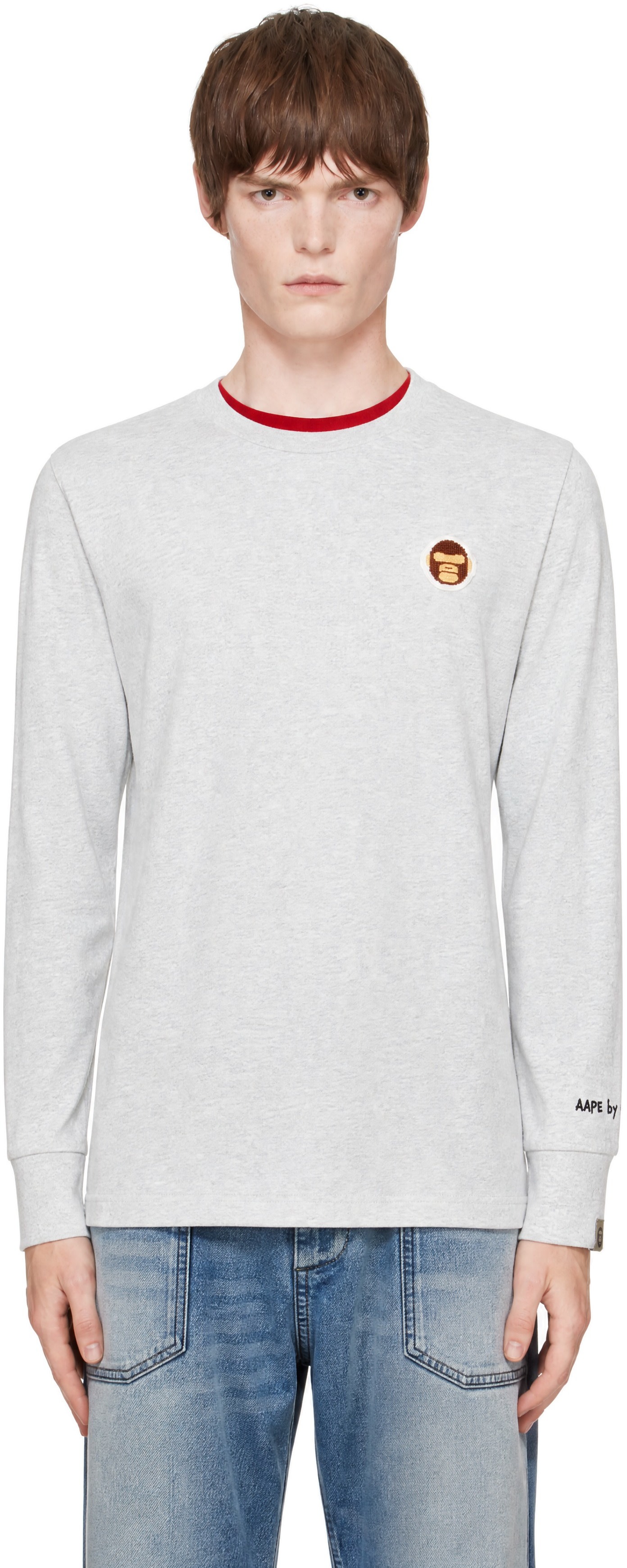 AAPE by A Bathing Ape - Off-White 'AAPER' Long Sleeve T-shirt