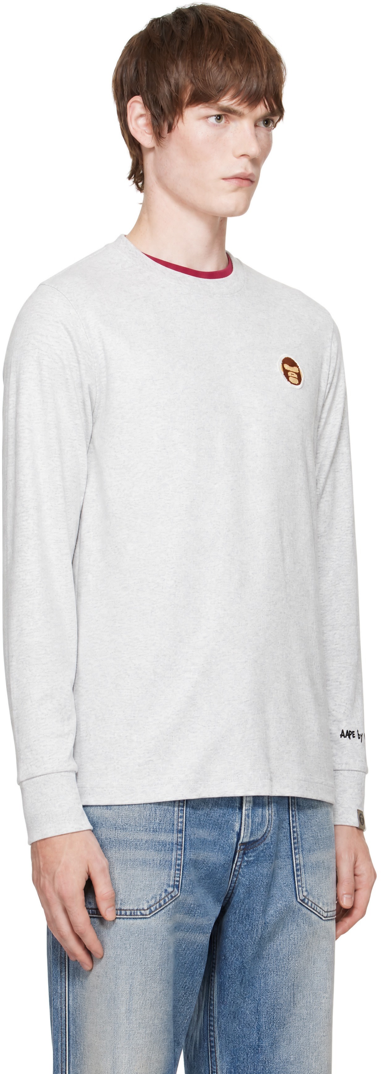 AAPE by A Bathing Ape - Off-White 'AAPER' Long Sleeve T-shirt