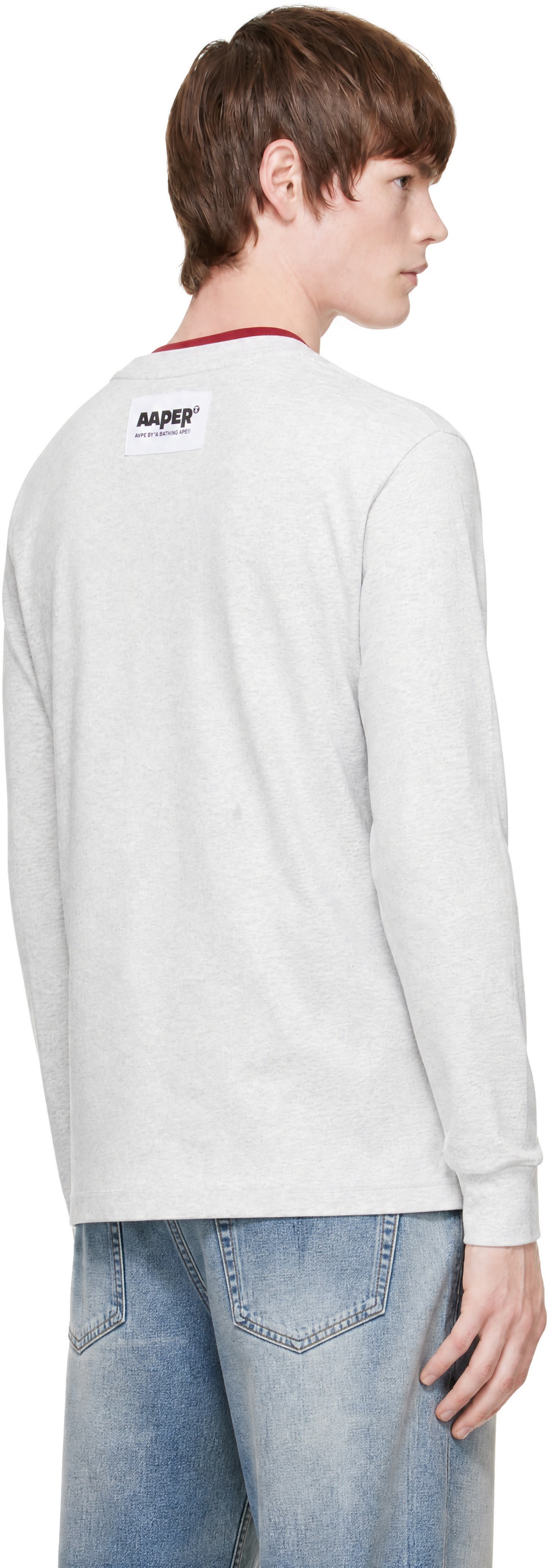 AAPE by A Bathing Ape - Off-White 'AAPER' Long Sleeve T-shirt