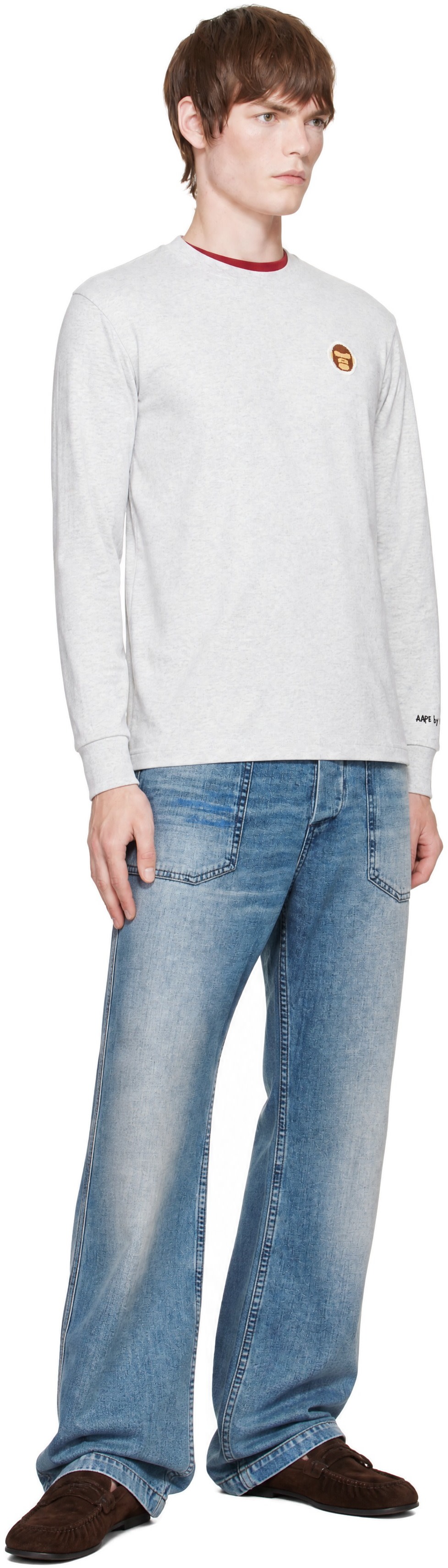 AAPE by A Bathing Ape - Off-White 'AAPER' Long Sleeve T-shirt