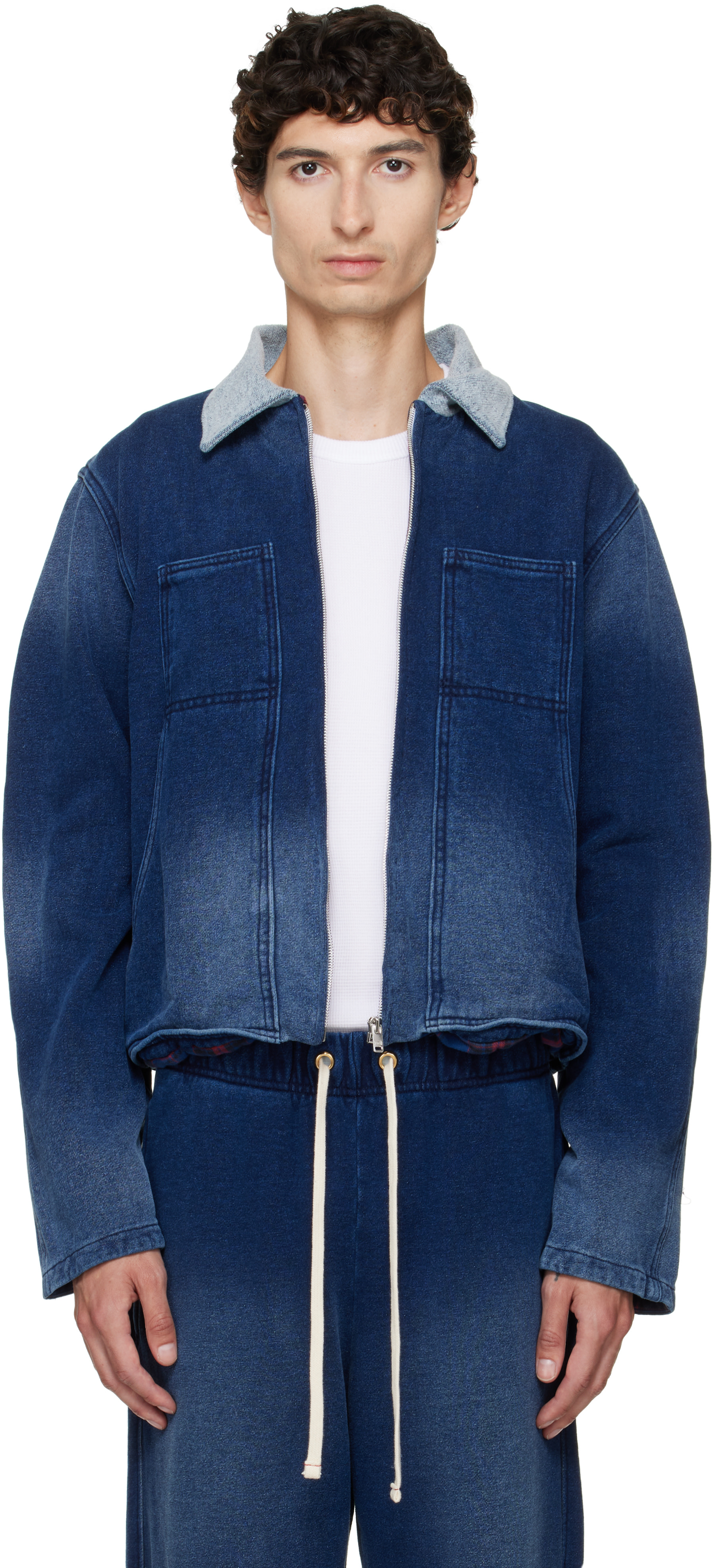 Les Tien - Navy Heavyweight Utility Jacket