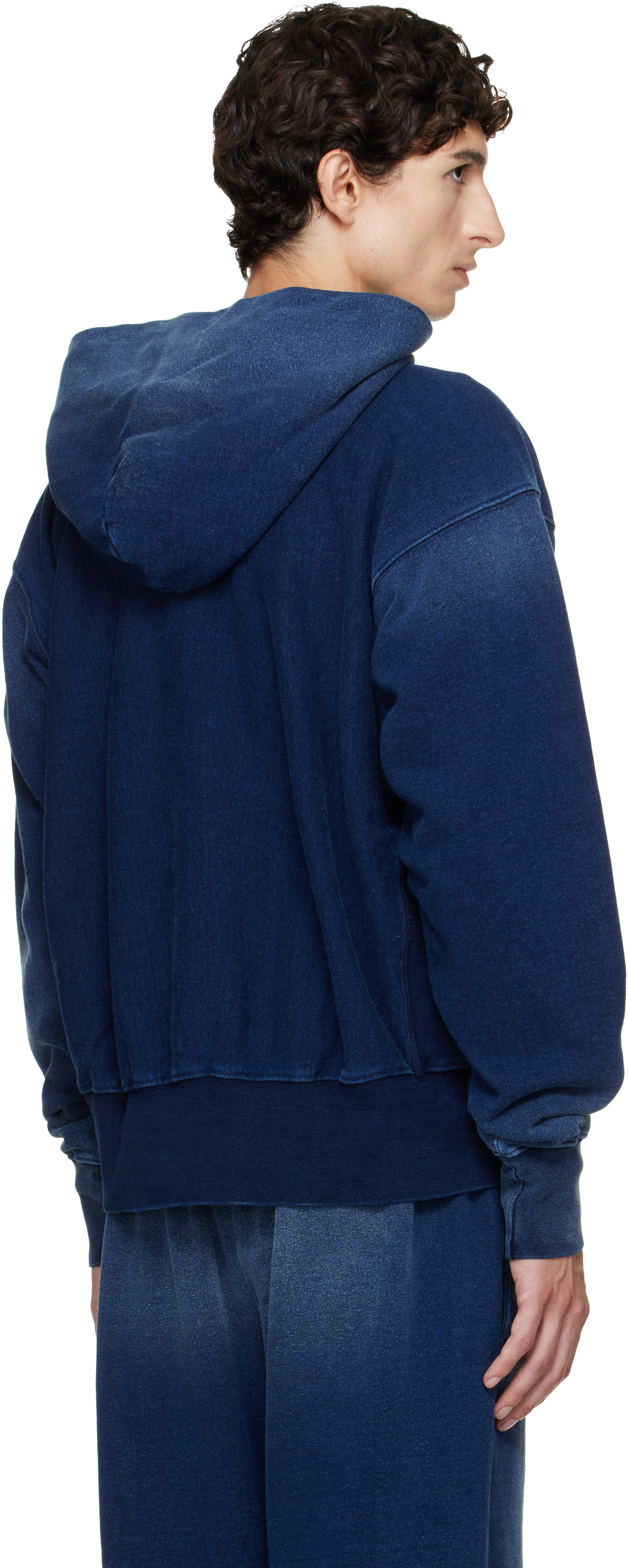 Les Tien - Pull à capuche épais bleu marine