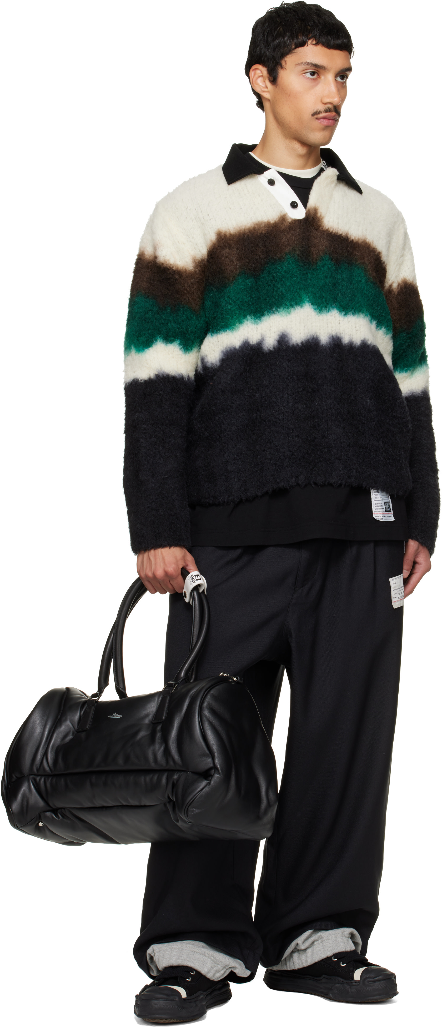 Maison MIHARA YASUHIRO - Black 'Pucker' Duffle Bag