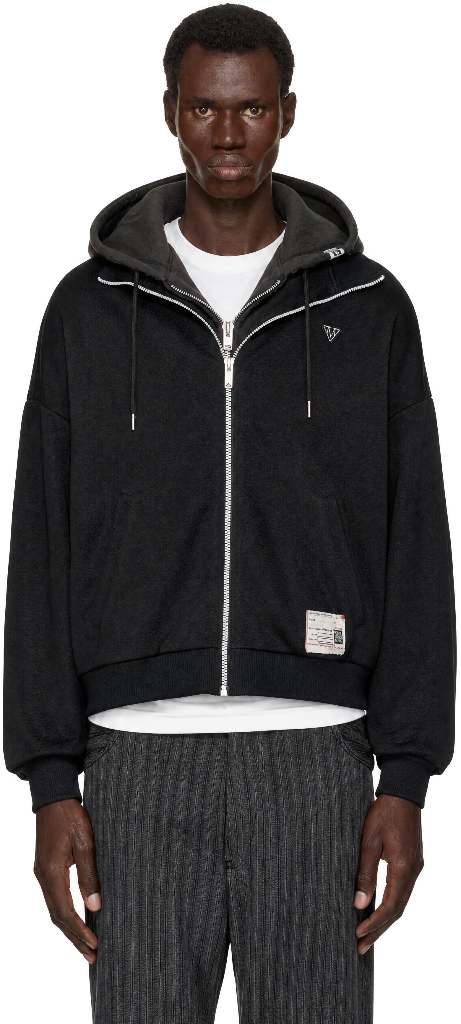 Maison MIHARA YASUHIRO - Black Shifted Layer Track Jacket
