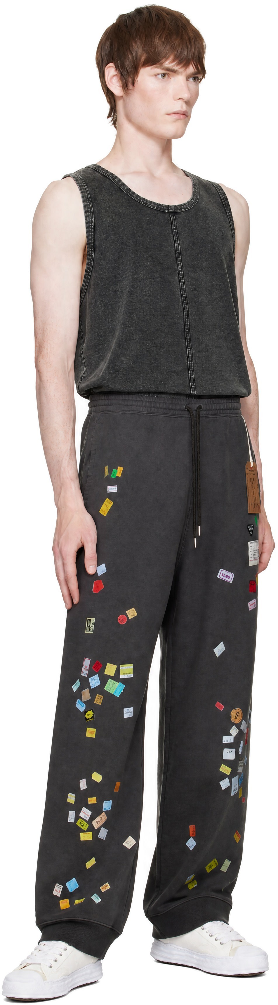 Maison MIHARA YASUHIRO - グレー Price Tag Sticker Printed スウェットパンツ