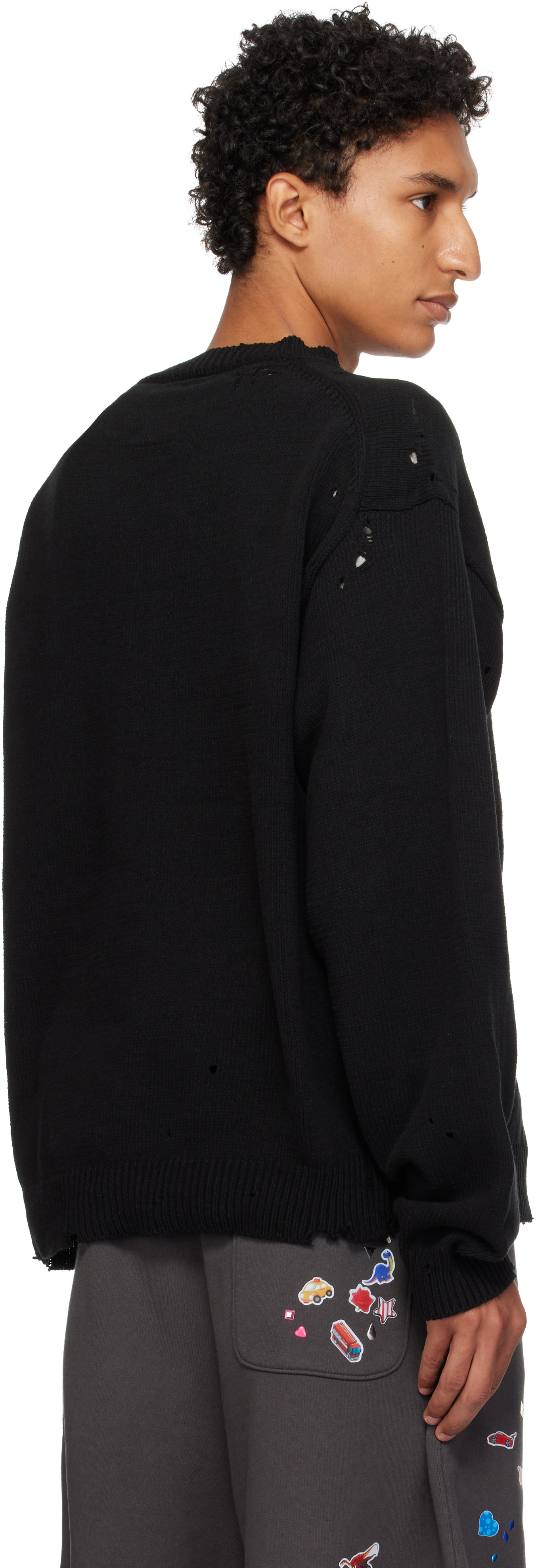 Maison MIHARA YASUHIRO - Pull 'Don't Tag Me' noir en tricot