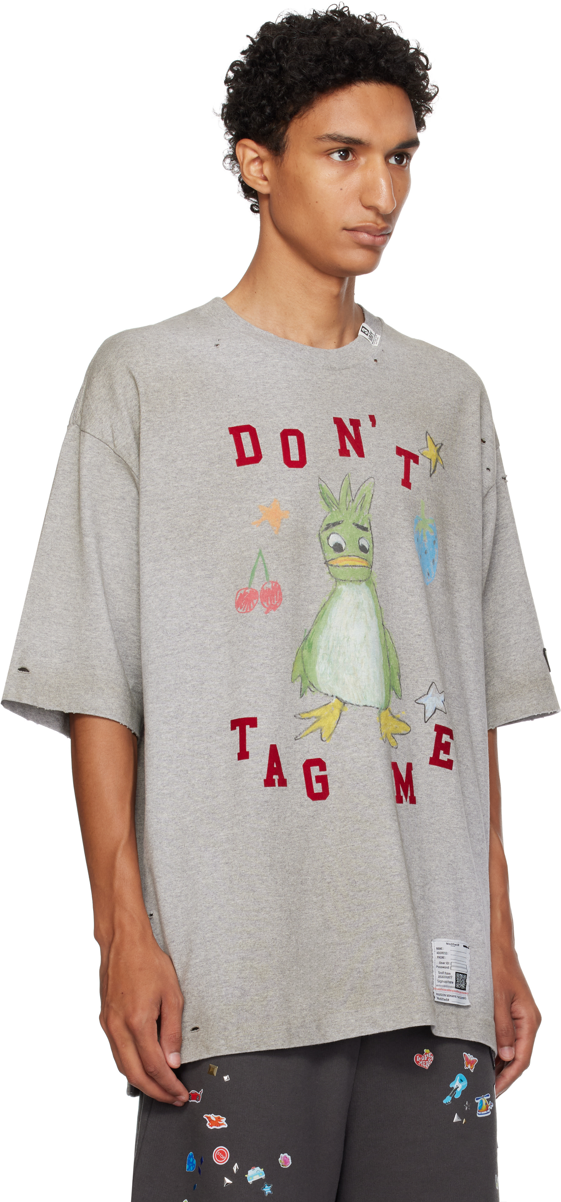 Maison MIHARA YASUHIRO - Gray Leon Doodle Printed T-shirt