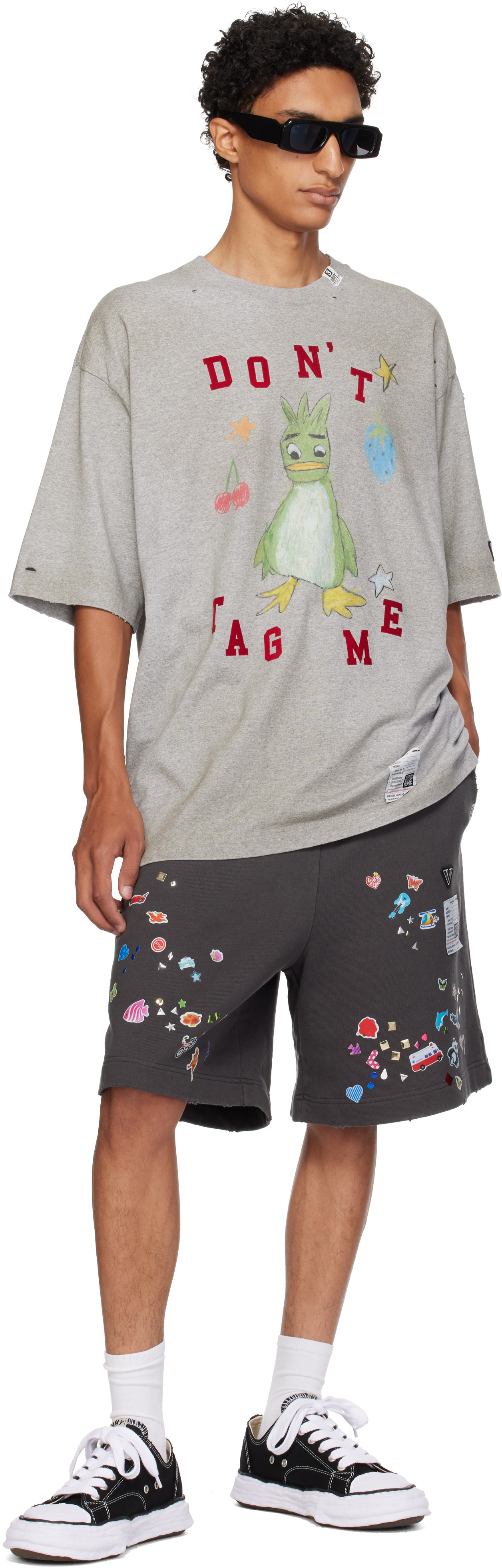 Maison MIHARA YASUHIRO - Gray Leon Doodle Printed T-shirt