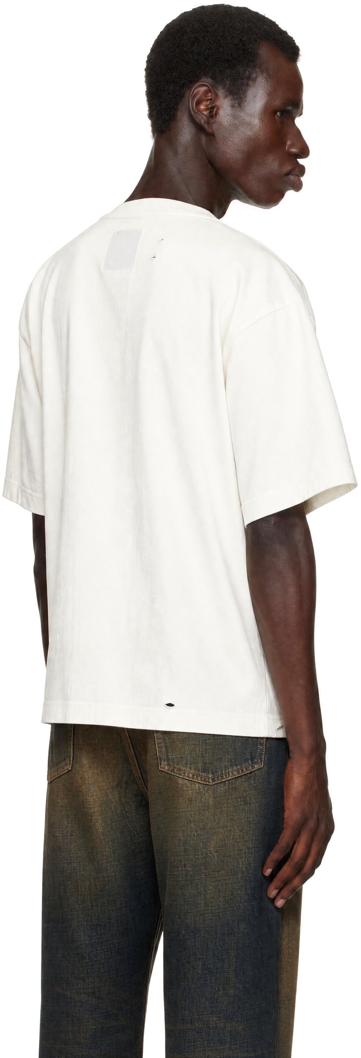 Maison MIHARA YASUHIRO - White Leon Doodle Printed T-shirt