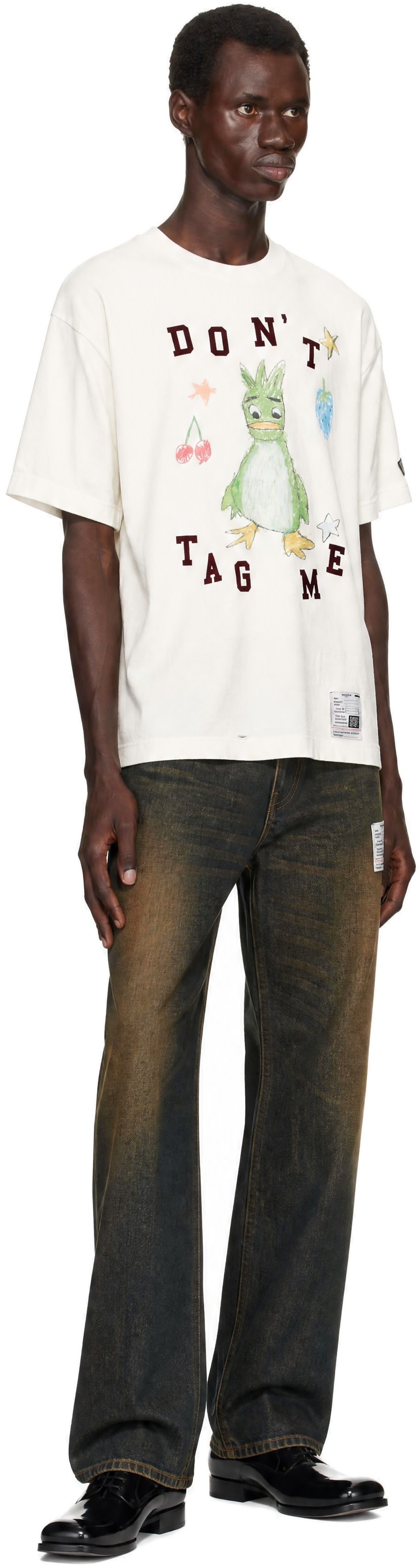 Maison MIHARA YASUHIRO - White Leon Doodle Printed T-shirt