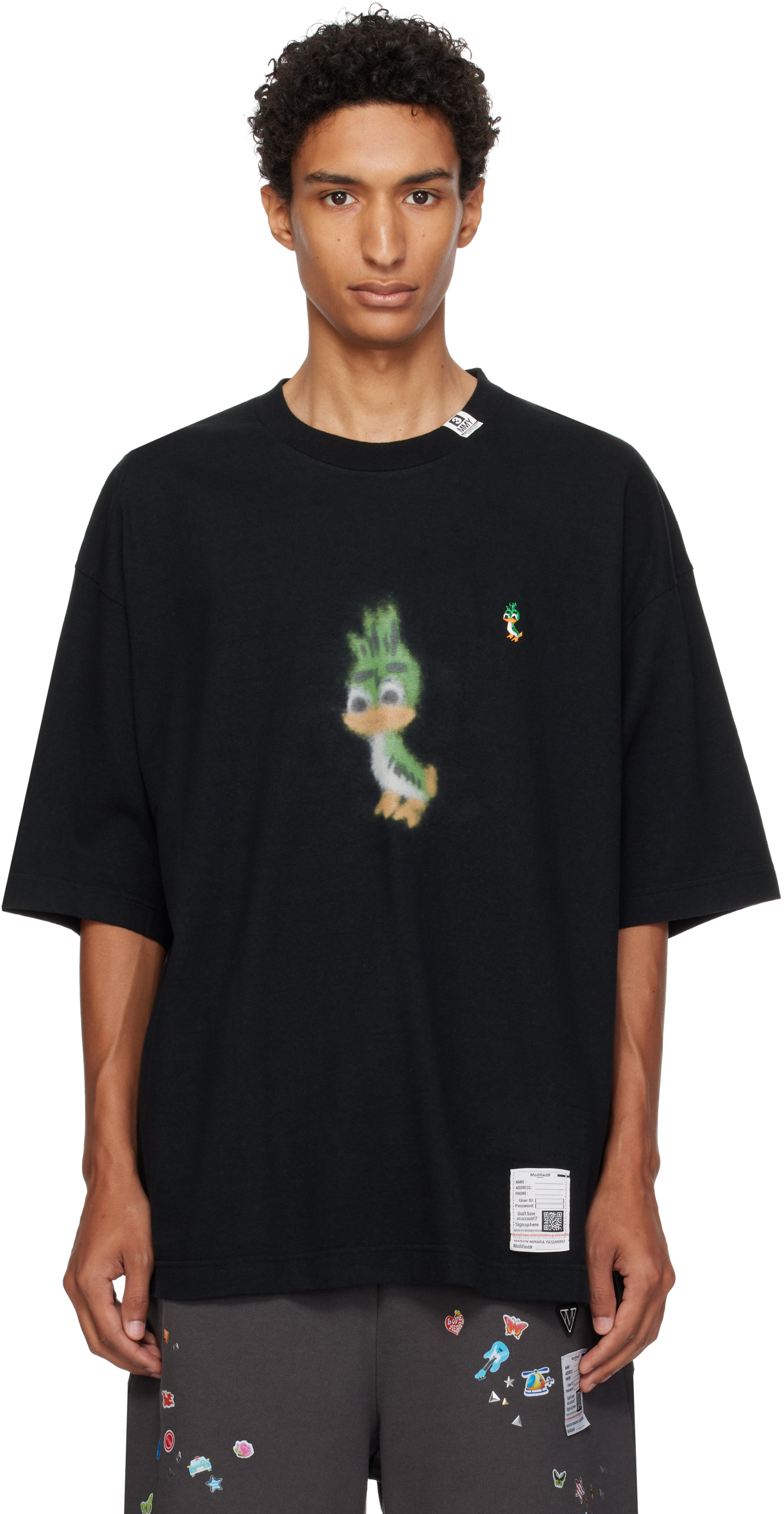 Maison MIHARA YASUHIRO - Black Leon Printed T-shirt