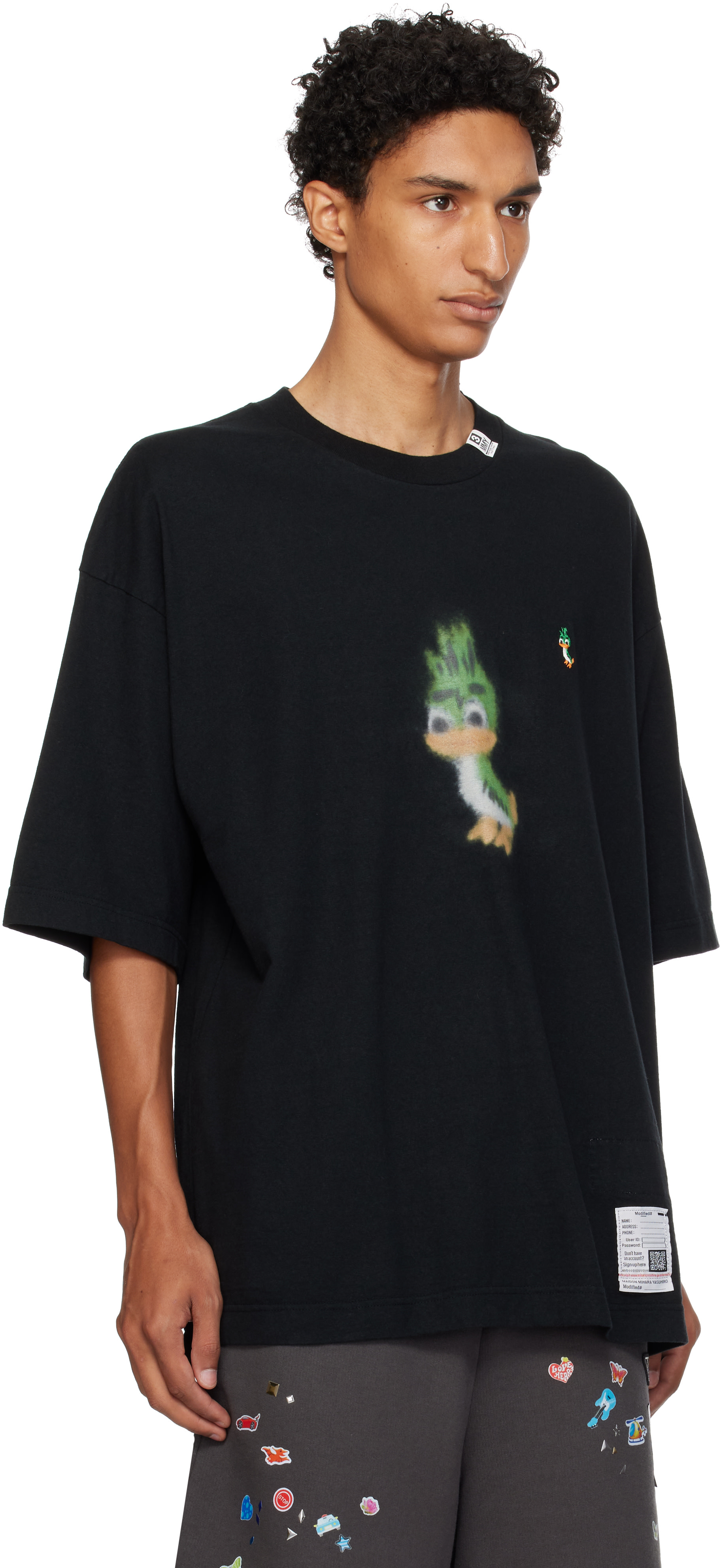 Maison MIHARA YASUHIRO - Black Leon Printed T-shirt
