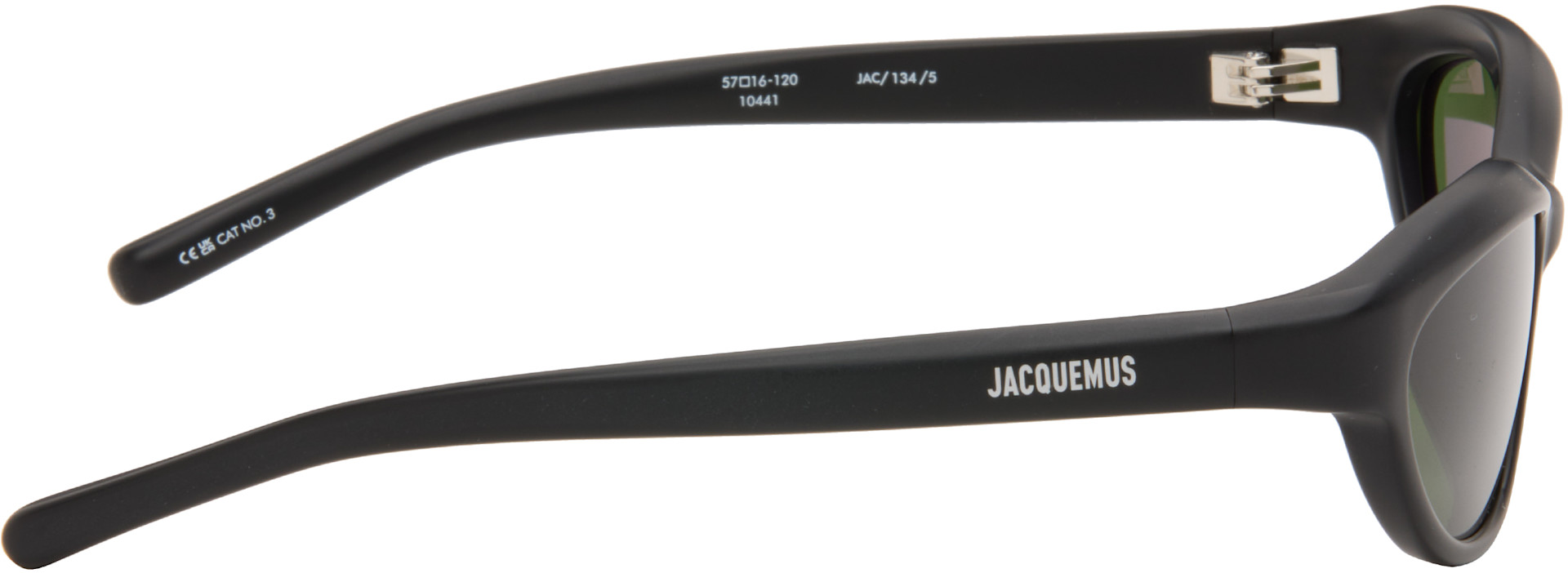 JACQUEMUS サングラス JACQUEMUS: ブラック Linda Farrowエディション 'The Curvo