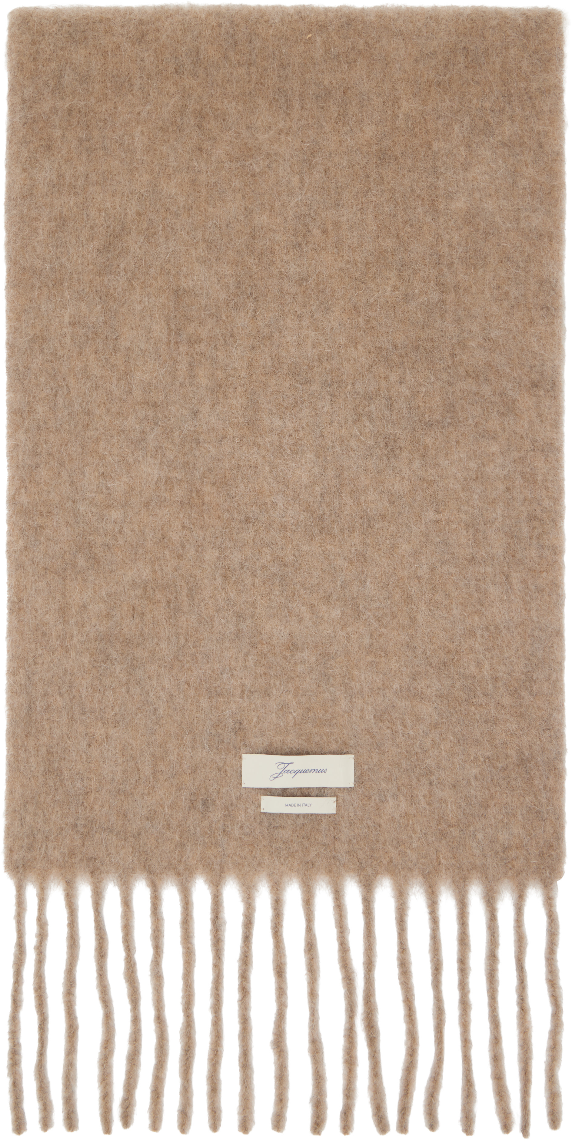 JACQUEMUS - Écharpe Carro taupe