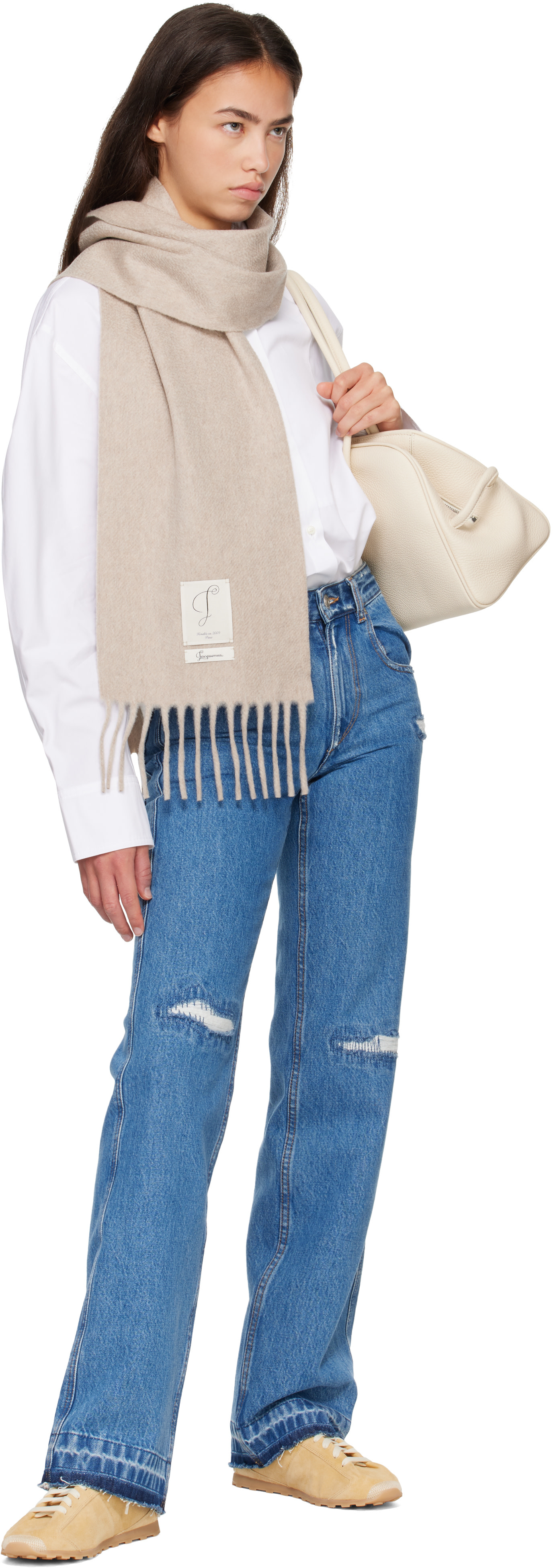 JACQUEMUS - Écharpe Cavallo beige